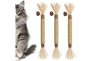 Nuna Pets Cat Chew Stick - Silvervine Stick Cat Chew Toy for Teeth Cleaning