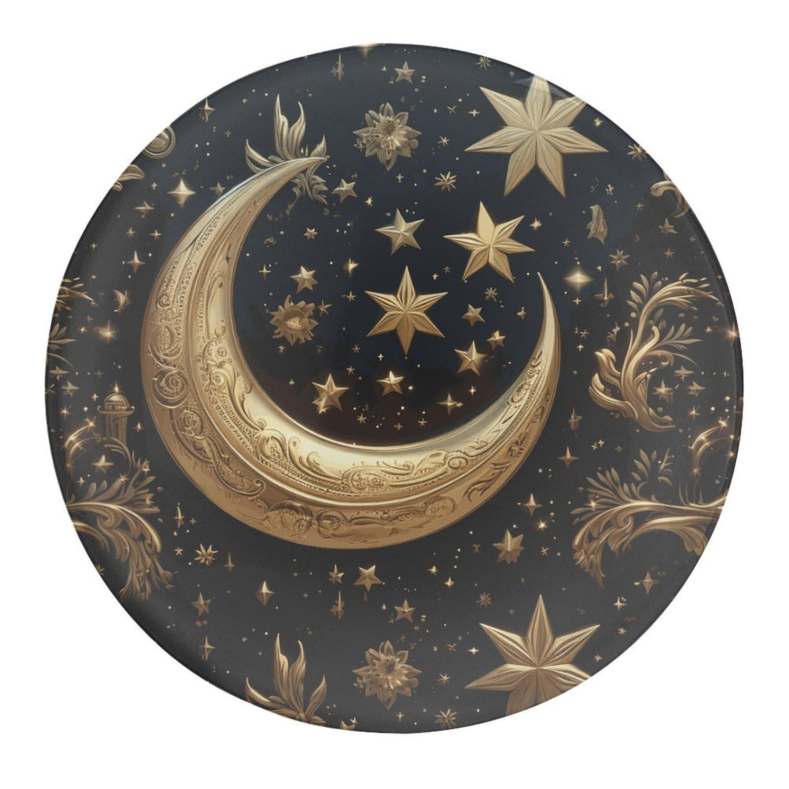 Fekiloot Style Golden Stars And Moon Refrigerator Magnet Fridge Magnet4 Pcs