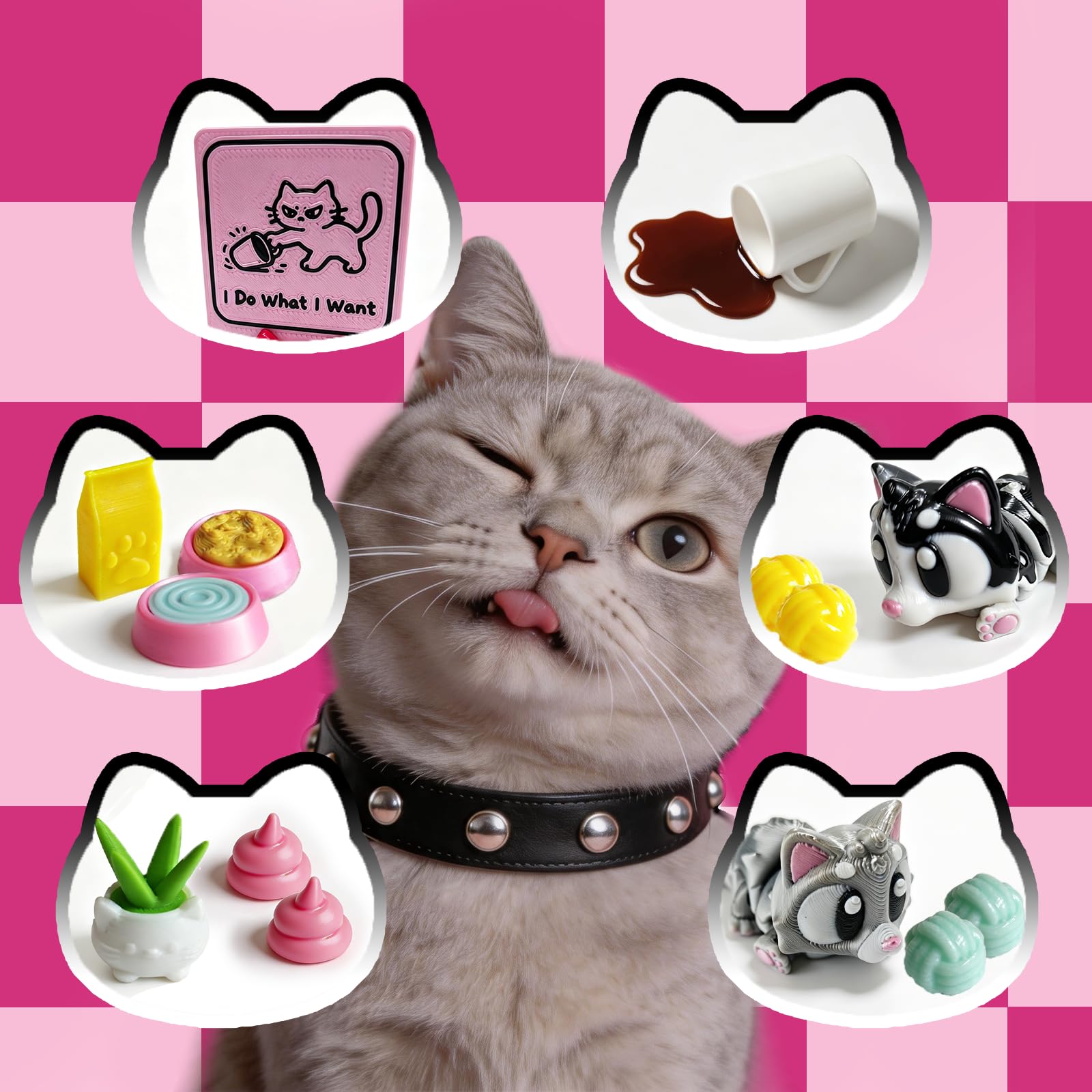 Regalos de gato para mujeres, mini jardín zen para escritorio, divertido kit de terapia de bandeja de arena de escritorio, accesorios de escritorio, suministros de oficina, regalos únicos para