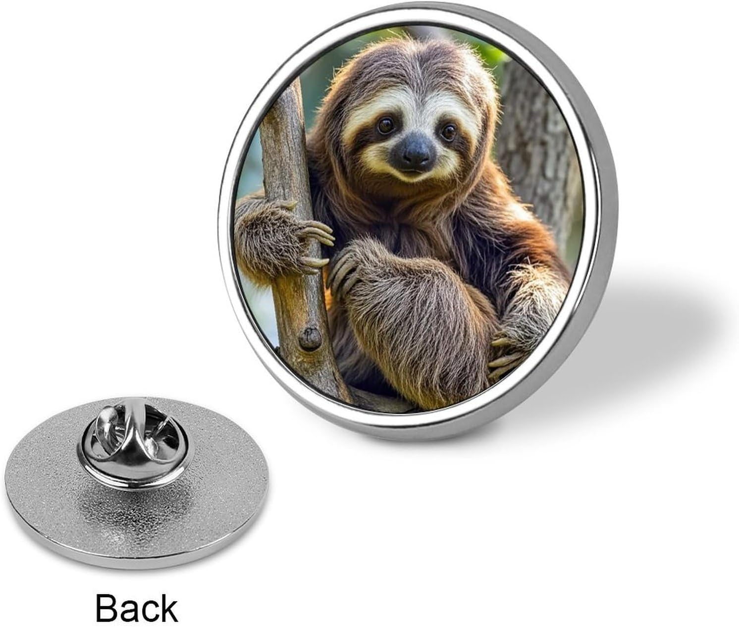 Mens Lapel Pins for Suits Brooch Badge, Funny Sloth image 3