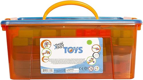 Miniatura 2 de Juego de ingeniería de aviones y automóviles (106 piezas) - Incluye bañera de almacenamiento y folleto de instrucciones - STEM y juguetes de