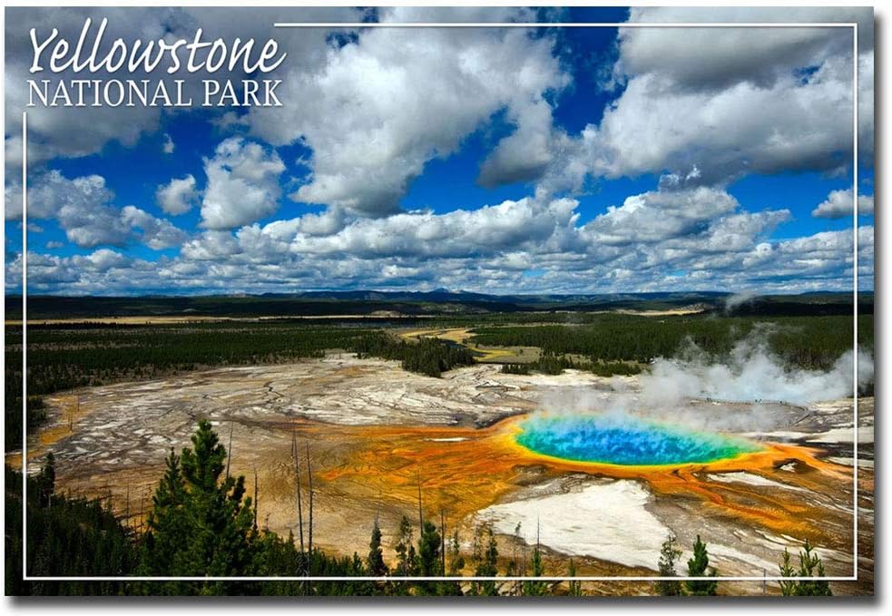Yellowstone National Park Grand Prismatic Pool Refrigerator Magnet Size 2.5" x 3.5"