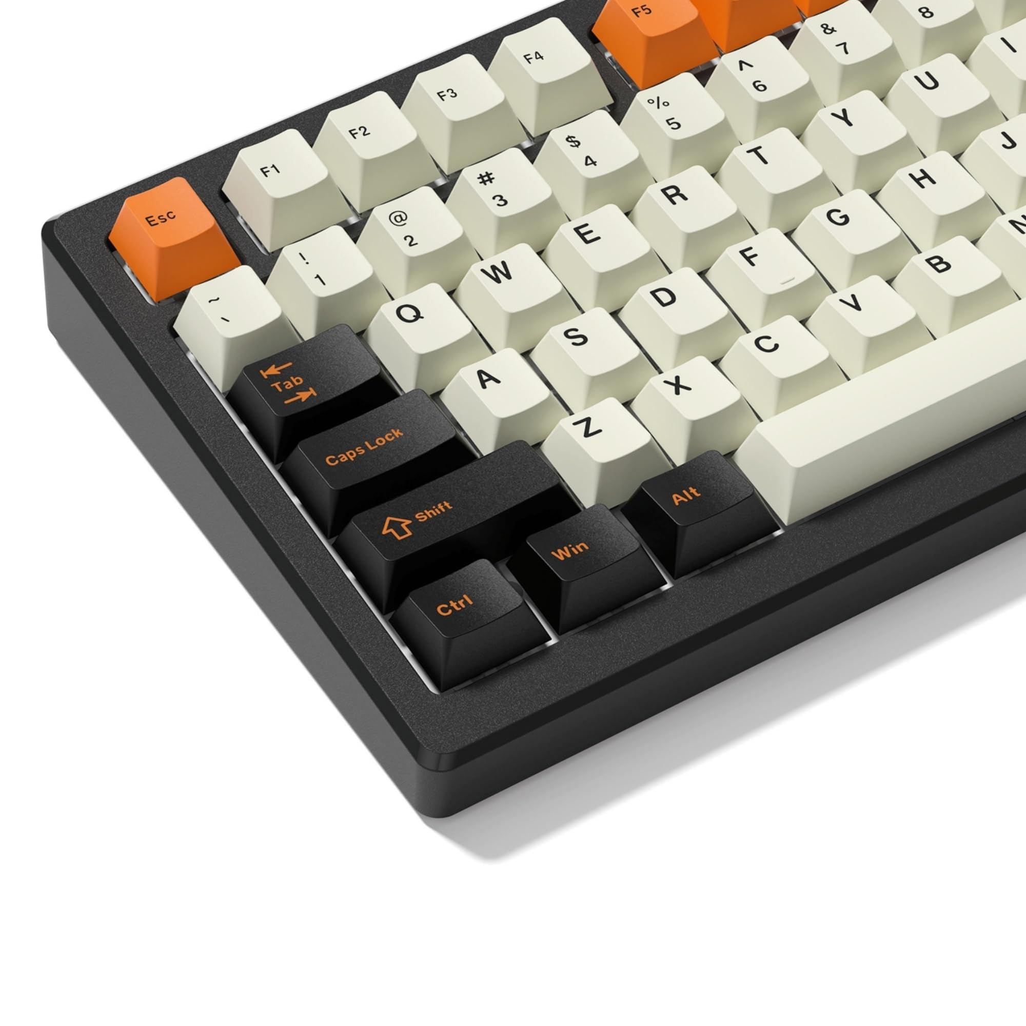 Womier PBT Keycaps, Custom Retro Keycaps Set, Keyboard Caps | Cherry Profile Keycaps 138 Keys Universal Compatiability for 60% 75% 96% 100% Percent Cherry MX Switches Keyboard-Carbon Gray