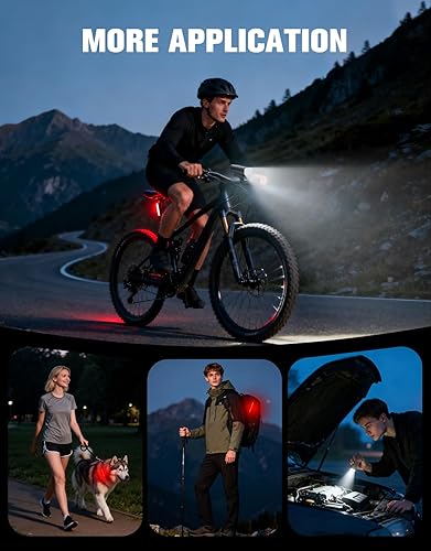 Miniatura 8 de Luces de bicicleta, juego de luces LED recargables por USB de 1200 lúmenes, luces de bicicleta superbrillantes, luz trasera y delantera, linterna de