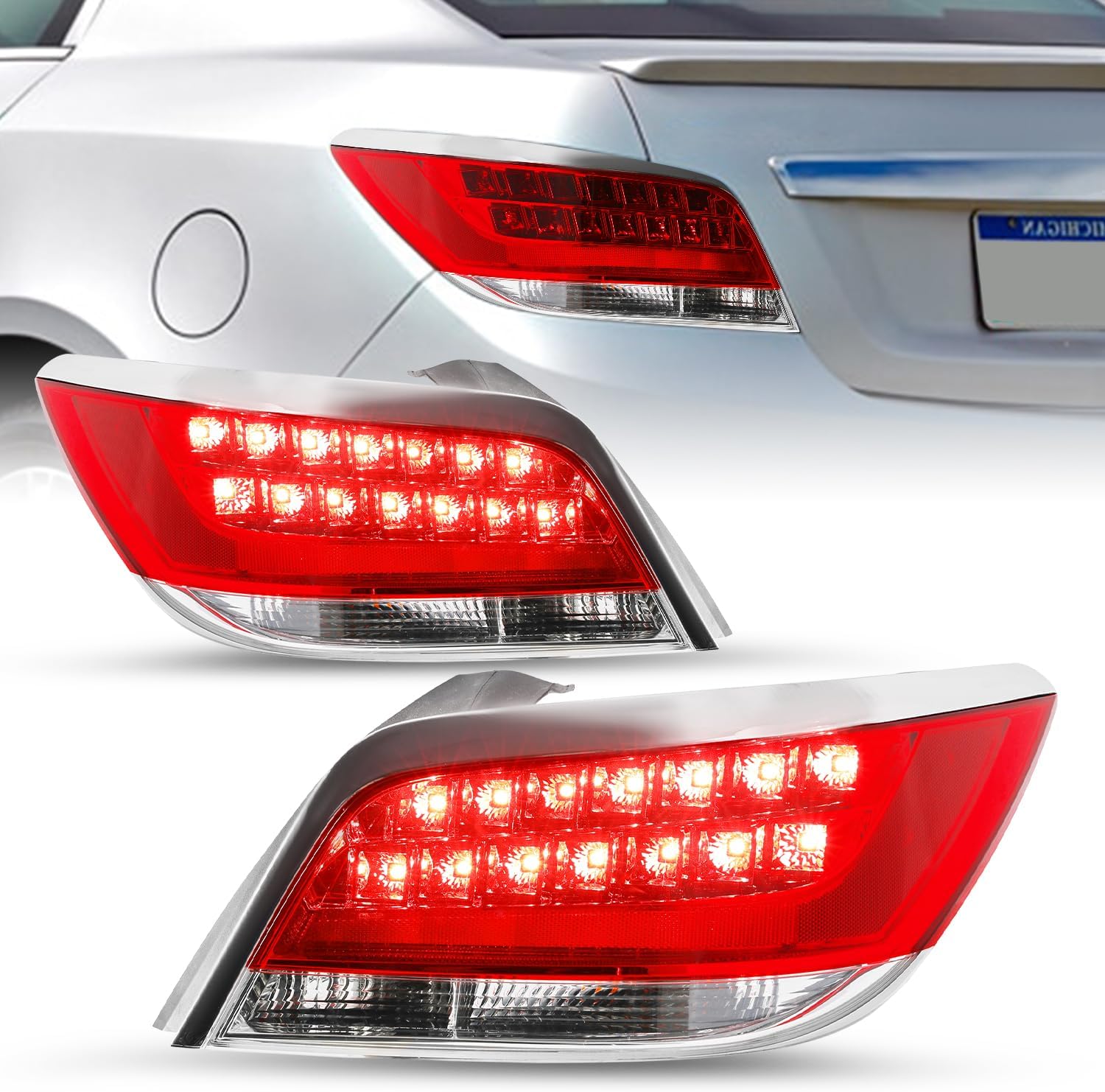 SOCKIR Rear LED Tail Light Assembly for 2010–2013 Buick LaCrosse / 2010 Buick Allure (Left & Right)