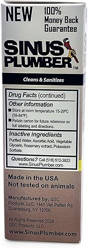 Miniatura 9 de Sinus Plumber Bruma de higiene nasal con peróxido de hidrógeno – Limpia profundamente la nariz de partículas transportadas por el aire para la