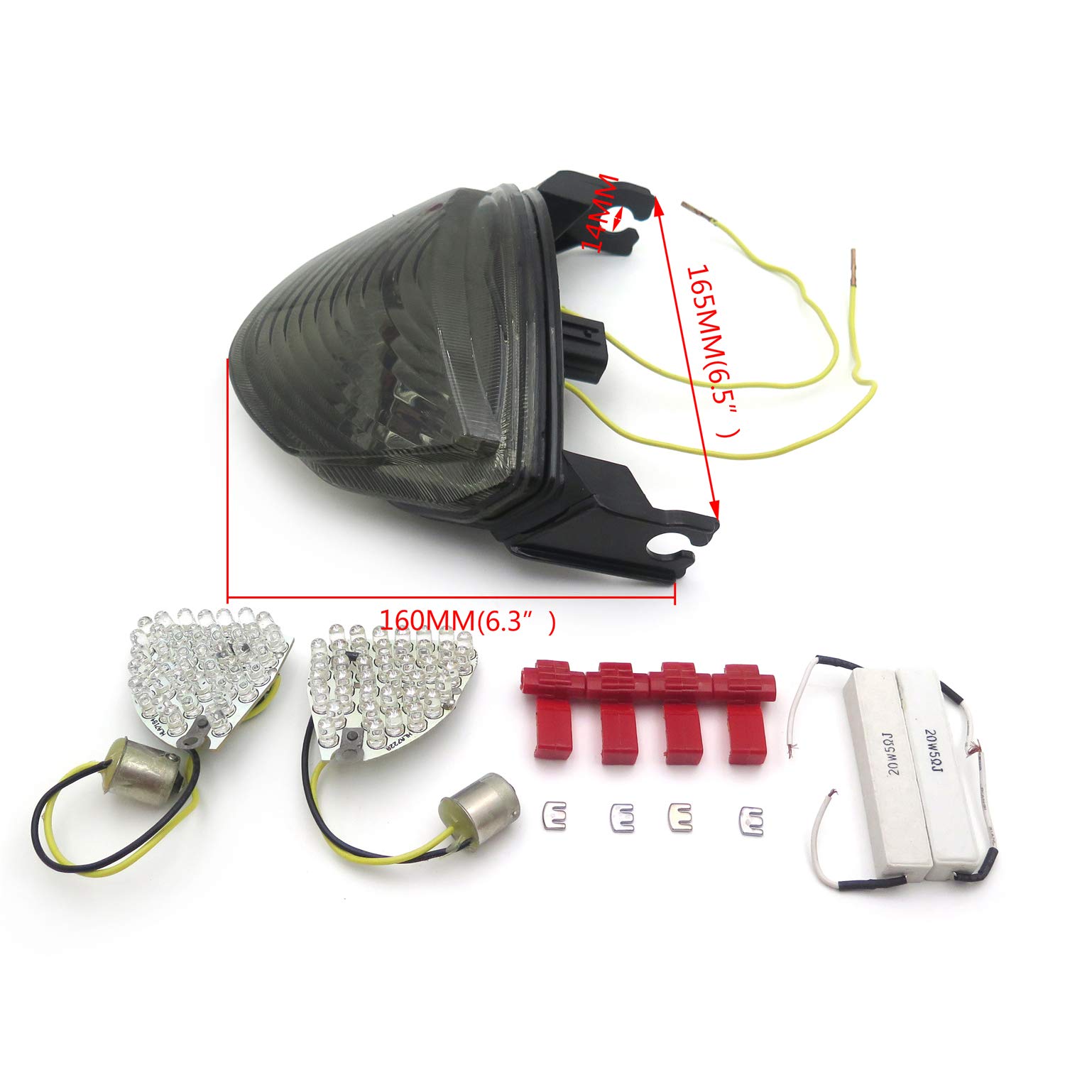 SMT-Led rear Tail Brake Light Turn Signals Compatible With 2005-2006 Suzuki GSXR 1000 SMOKE Motorcycle [B00XIRXOB4]