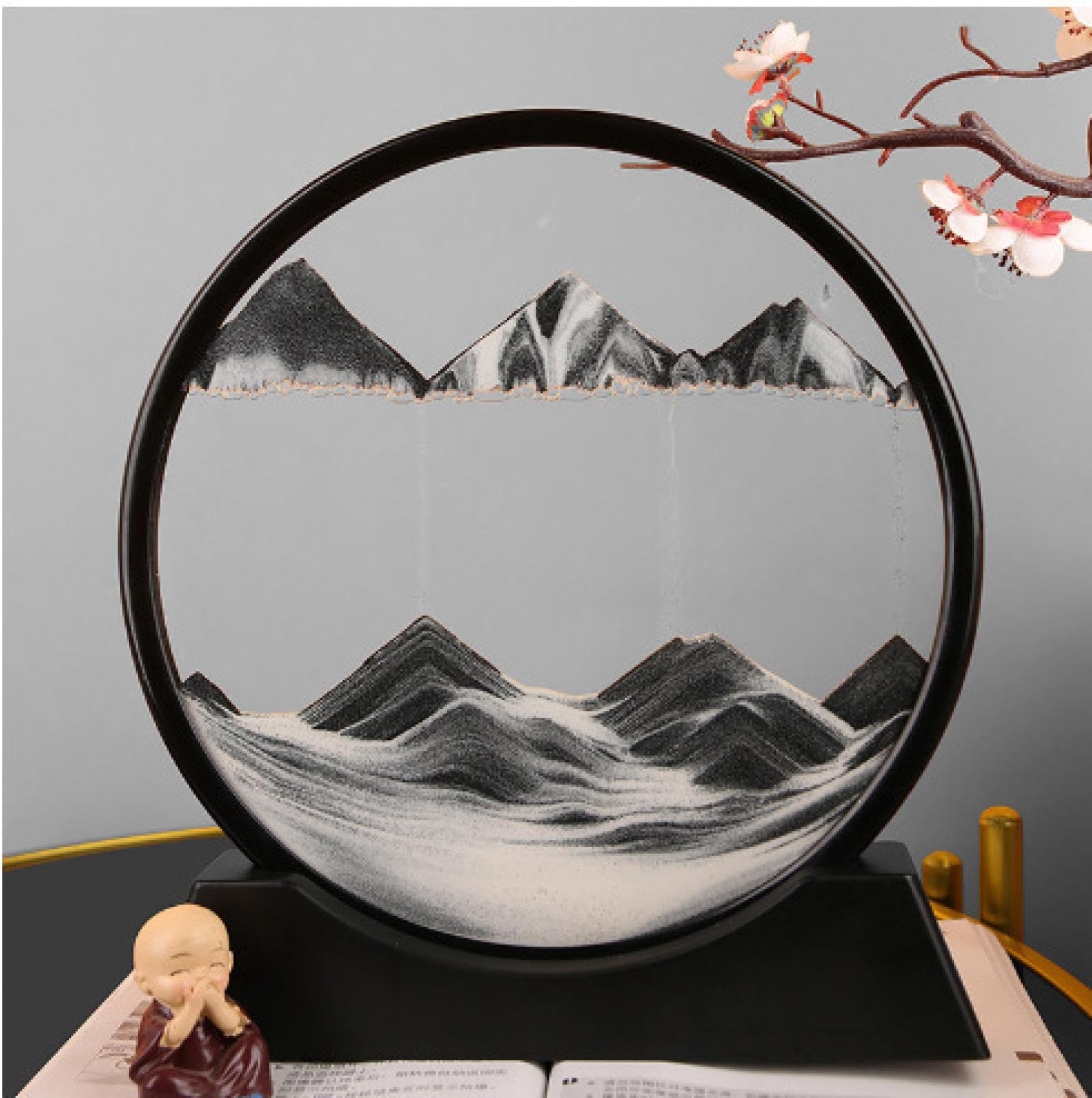 Amazon.com: BENGUD 3D Landscape Quicksand Painting Round Glass 