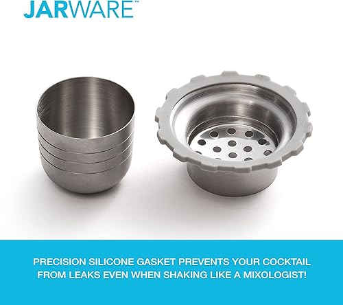 Miniatura 5 de Jarware Mason Jar - Tapa para coctelera de boca regular, acero inoxidable