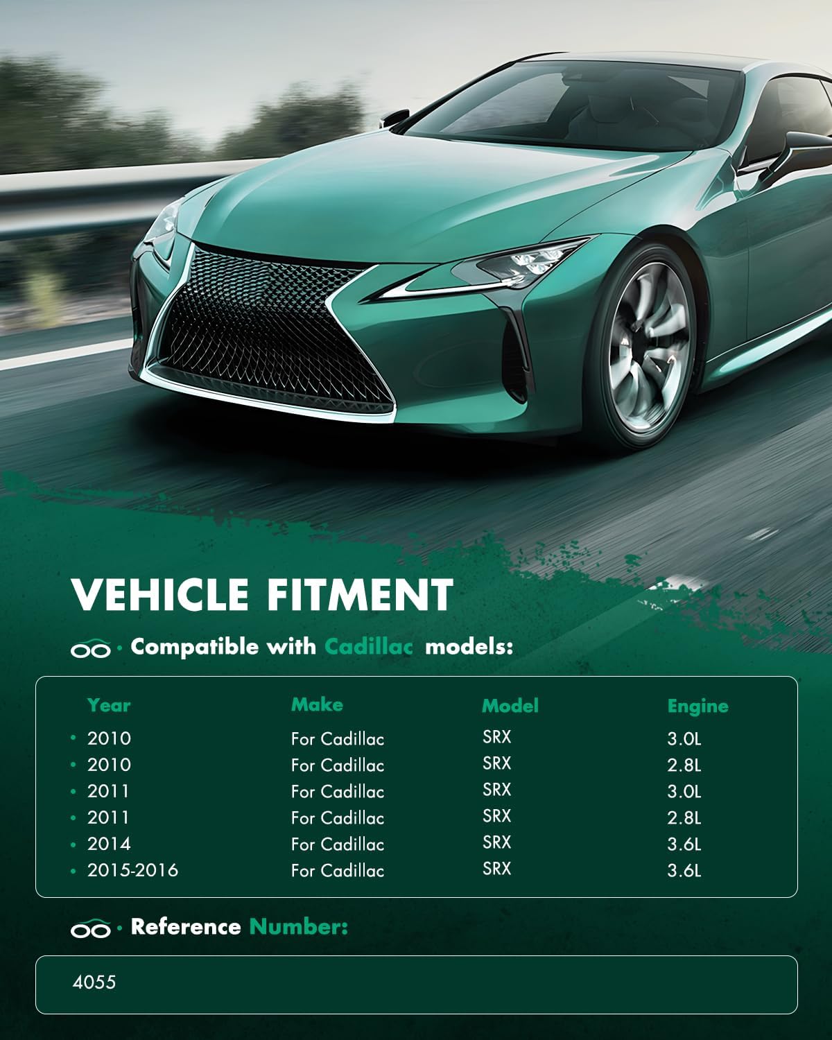 SCITOO Condenser Air Conditioning Compatible with 2010 2011 2012 2013 2014 2015 2016 for Cadillac SRX 2.8L 3.0L 3.6L, Replace# 20981270