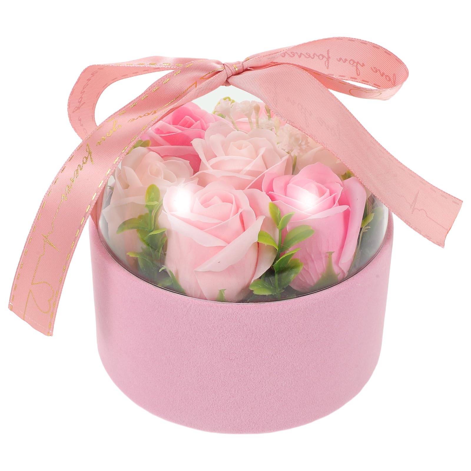 Toyvian 4 Pezzi Rose di Sapone Rosa in Scatola, Aroma Duraturo, Decorazione | Fiori di Sapone, Freschezza Duratura, Stile Elegante e Romantico, per Nozze e San Valentino