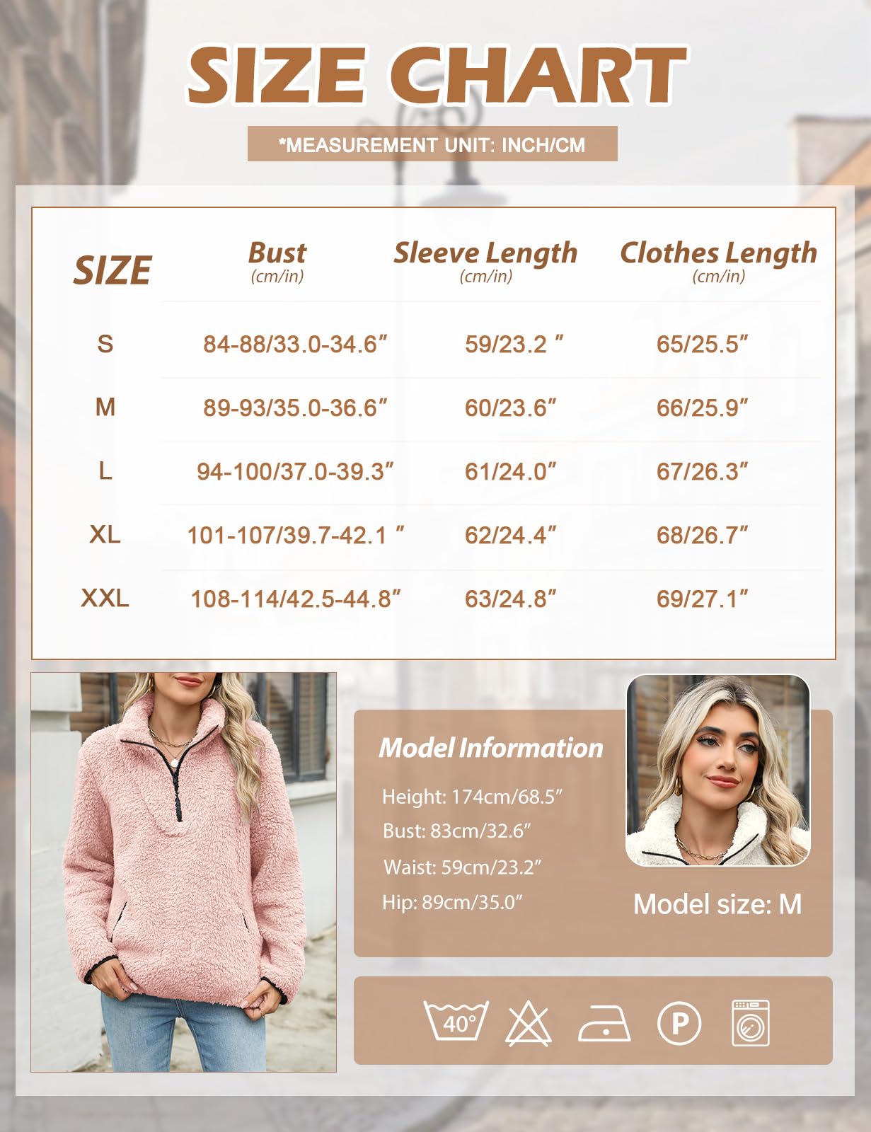 Tuopuda Sudaderas sin Capucha con Cremallera Mujer Jersey de Forro Polar Suelto Sólido Manga Larga Suéter con Bolsillos Sudadera Caliente y Esponjoso Chaquetas Tops Otoño Invierno