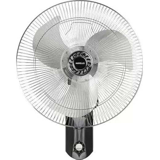 Havells V3 450mm Wall Fan Silver Black