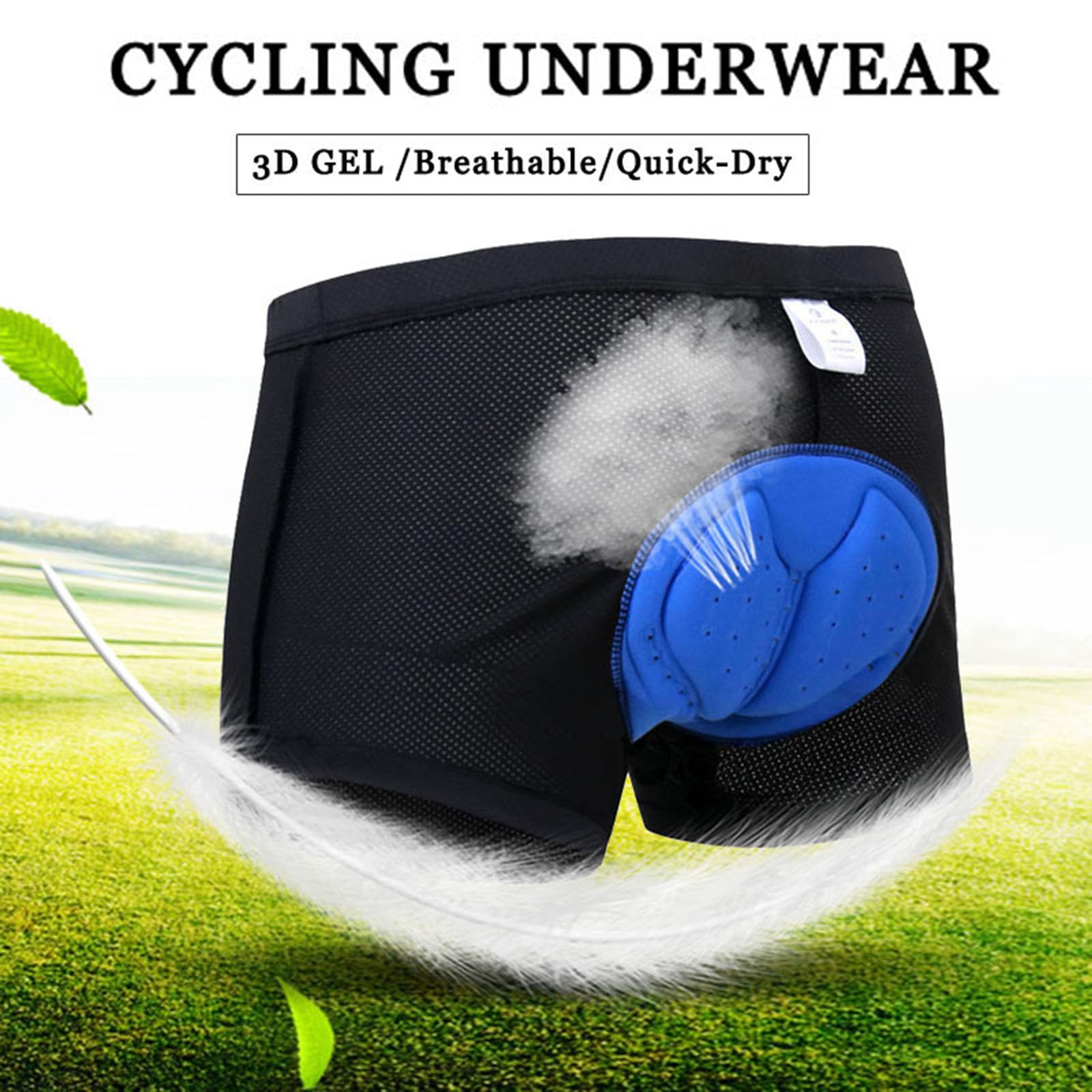 X-TIGER Ropa Interior de Ciclismo para Hombre Acolchado MTB Boxer Ciclismo Hombres Ropa Interior de Bicicleta,Tamaño:3XL