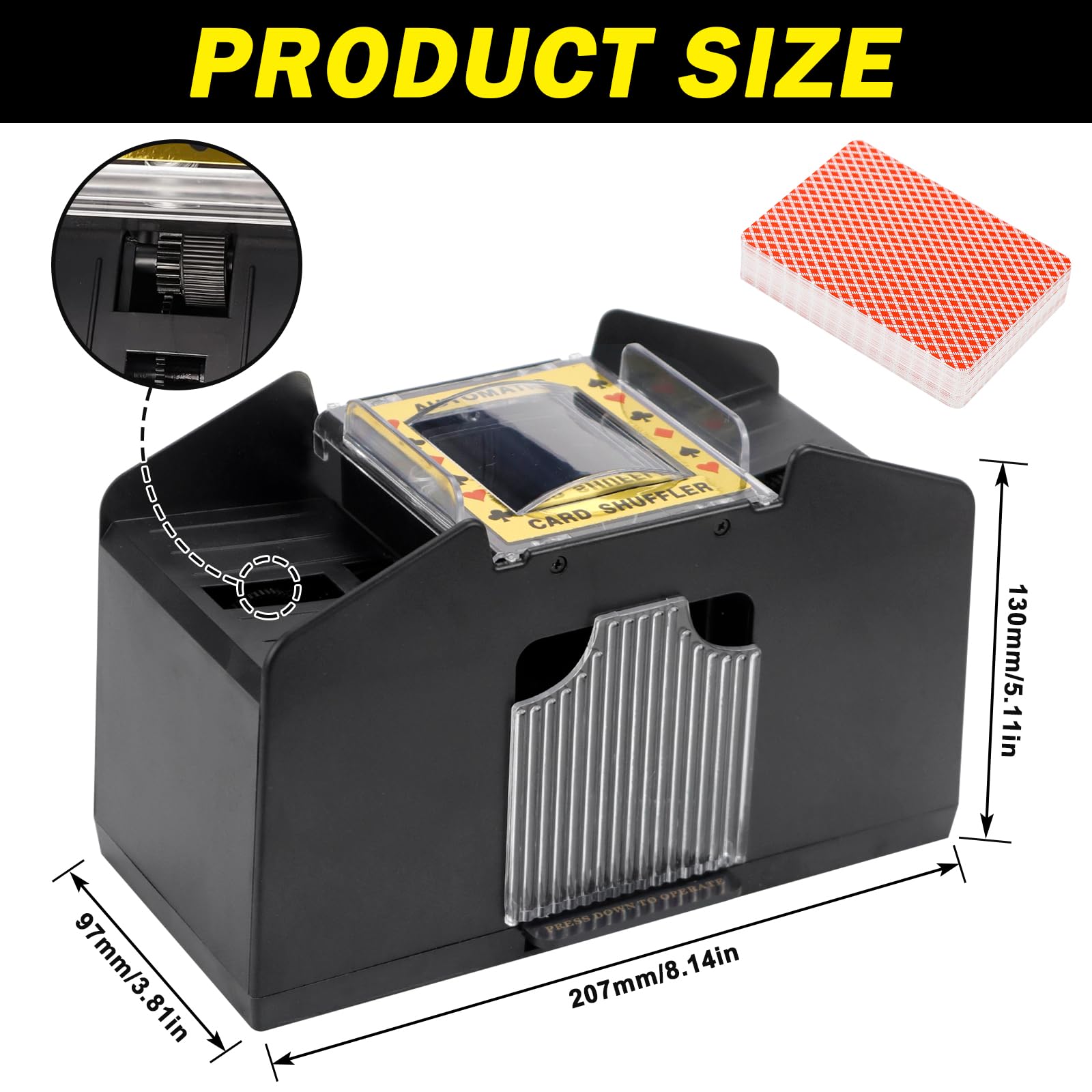 Mischia Carte Automatico Card Shuffler Funzionamento a Batteria Mescolatore Carte da Gioco per Tutti i Tipi di Giochi di Carte, ECC.per Feste in Famiglia