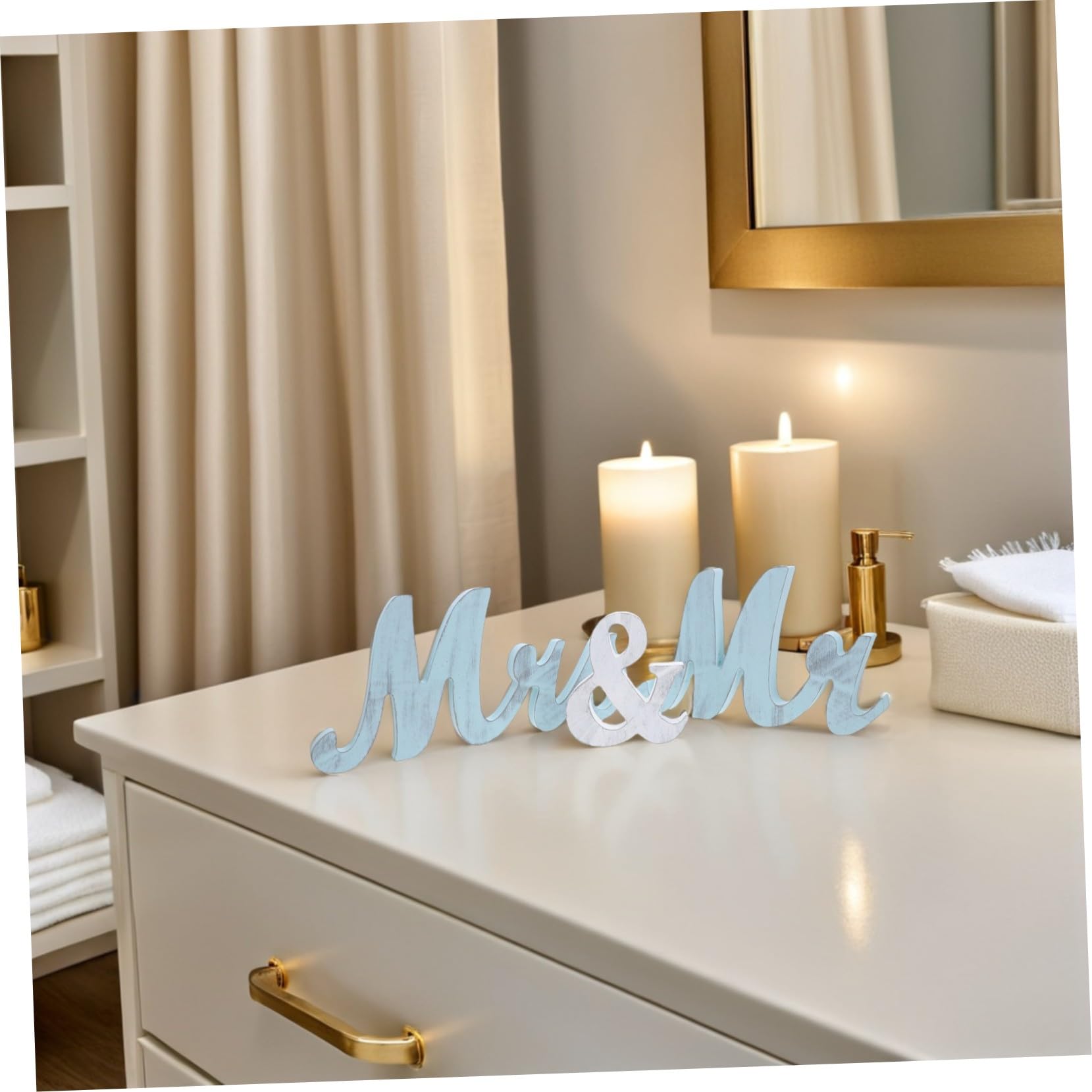 Holz Mr Mrs Zeichen Vintage-stil Langlebig Dekorativ für Hochzeit und Jubiläum Tischdekoration Vielseitig Einsetzbar Einfache Handhabung für Feier und Zuhause