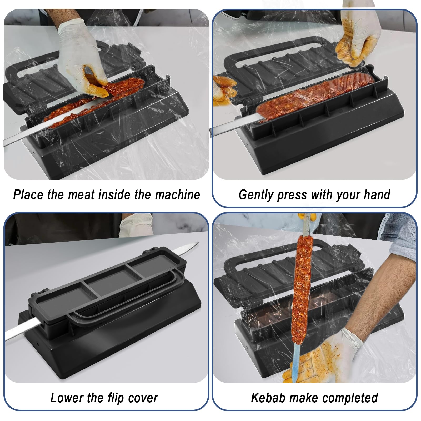 Amazon.co.jp: ケバブメーカー プラスチック カバブ 手動 カボブ型 