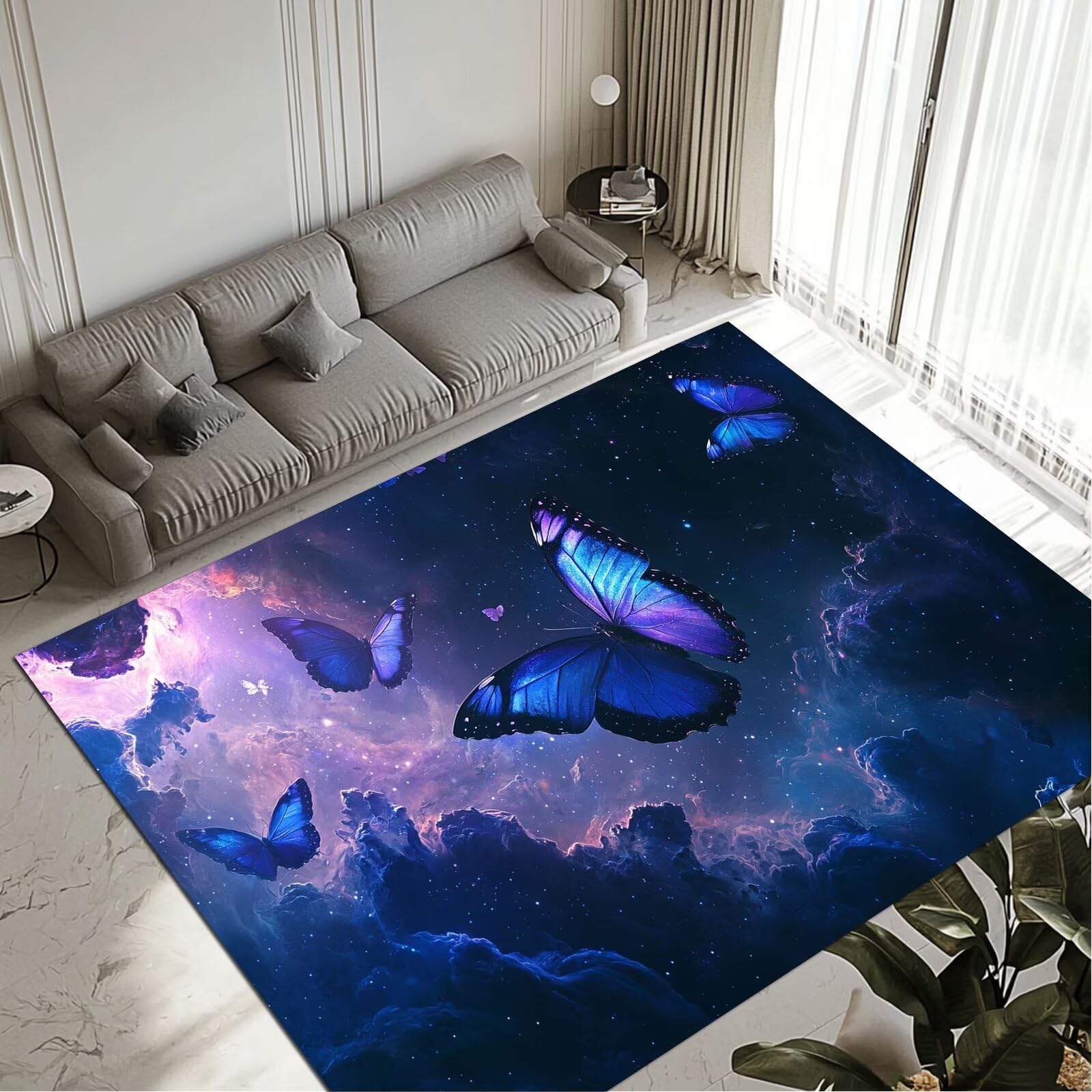 Grand tapis salon chambre adulte lavable pour une maison moderne
