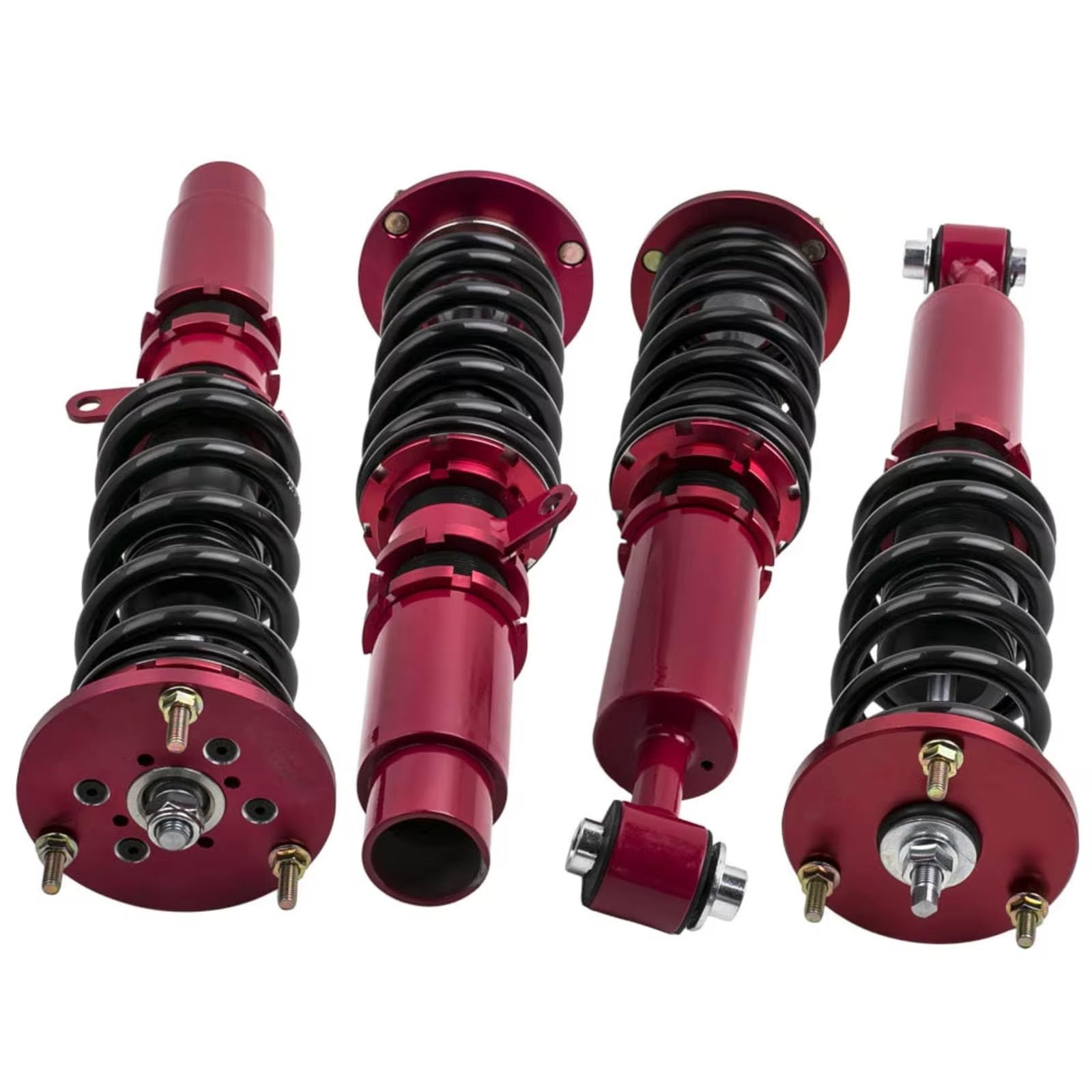 Assetto filettato Compatibile con BMW per Serie 5 E60 2004 2005 2006 2007 2008 2009 2010 523 525 528 530 535 Coilovers Ammortizzatore Struts Rosso Accessori Auto