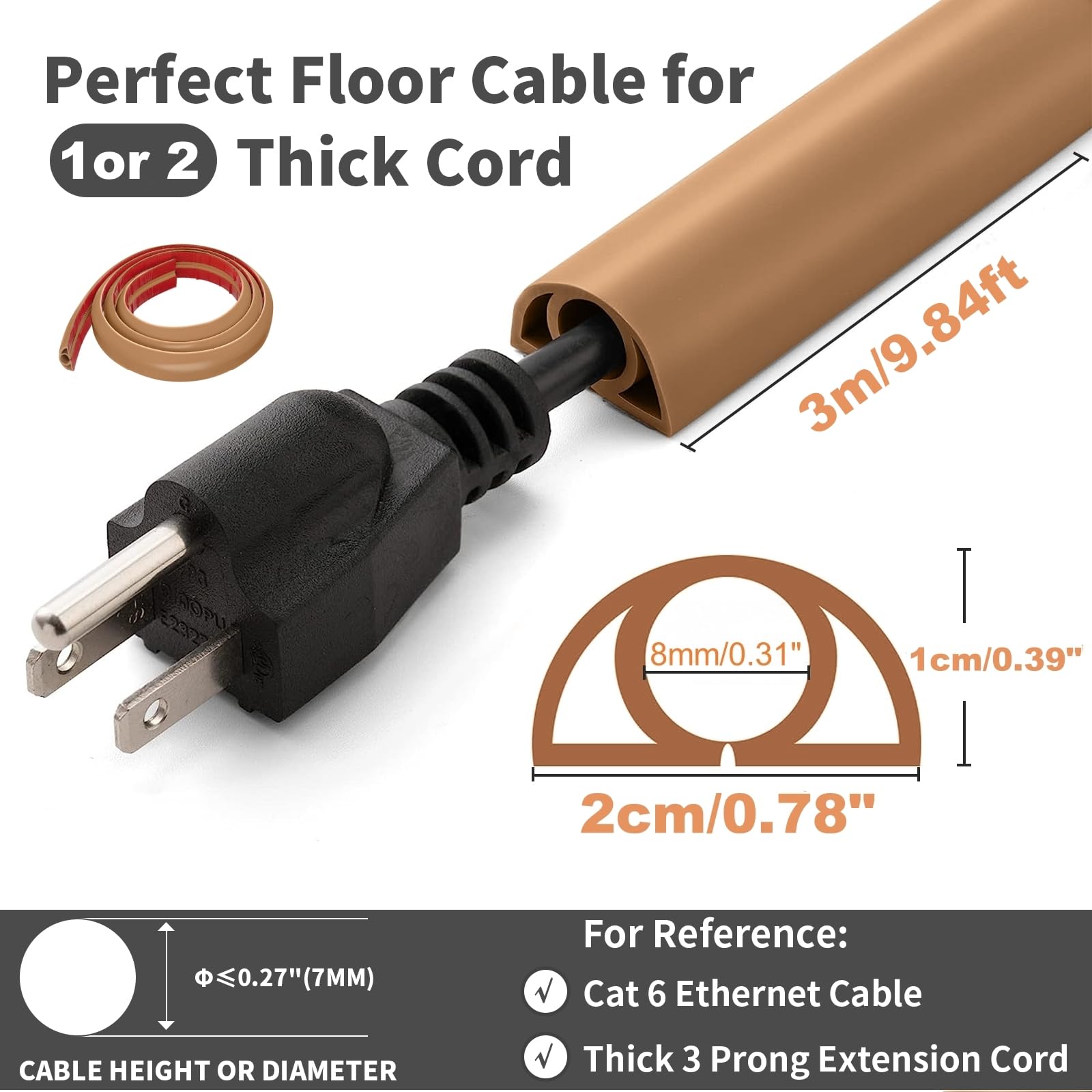 Canalina Passacavi PVC 4 Metri - Calpestabile, Adesiva, 3 Canali - Nera E Gialla - Foto 10