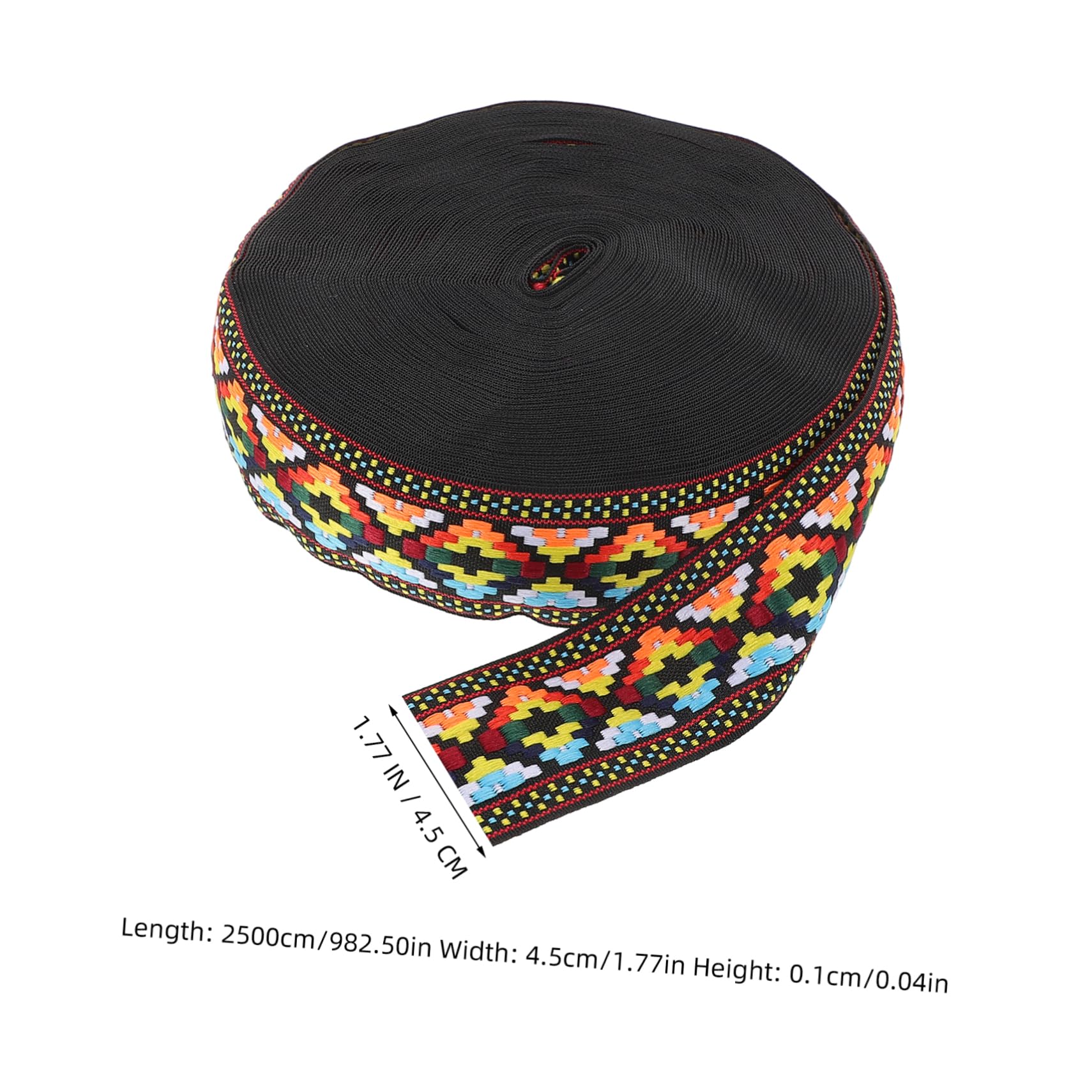 Gadpiparty 2 Rollen Ethnisches Jacquard Webband Rolle Dekoratives DIY Bastelband Zweifarbiges Langlebiges Geschenkverpackungsband Vielseitig für Party und Geschenkdeko Blau