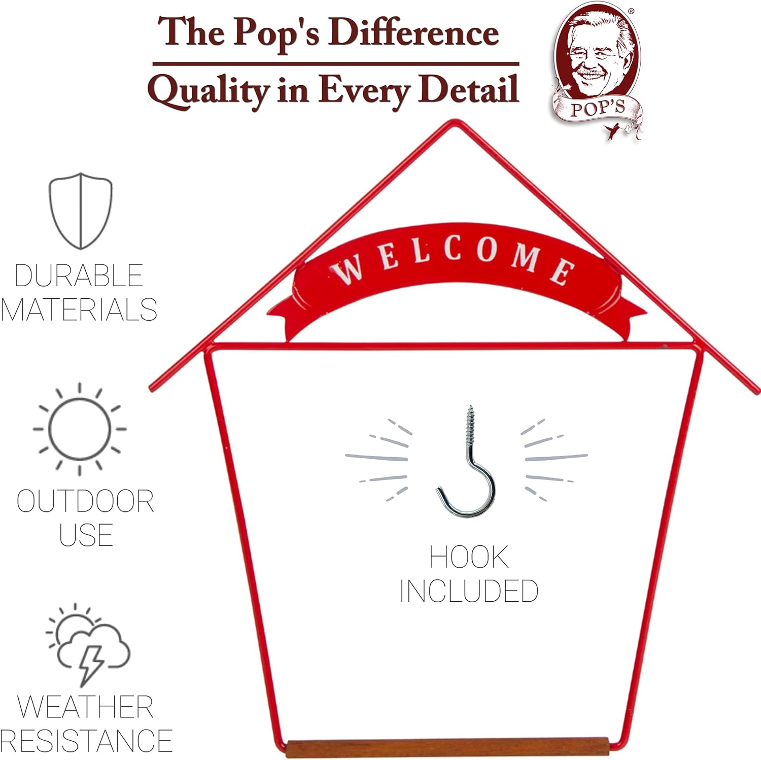 POP’S The Original Hummingbird Swing for Outdoors - Perfect Bird Perch for Small Birds - Sturdy Steel Metal Swing Set with Hook Included : Patio, Lawn & Garden