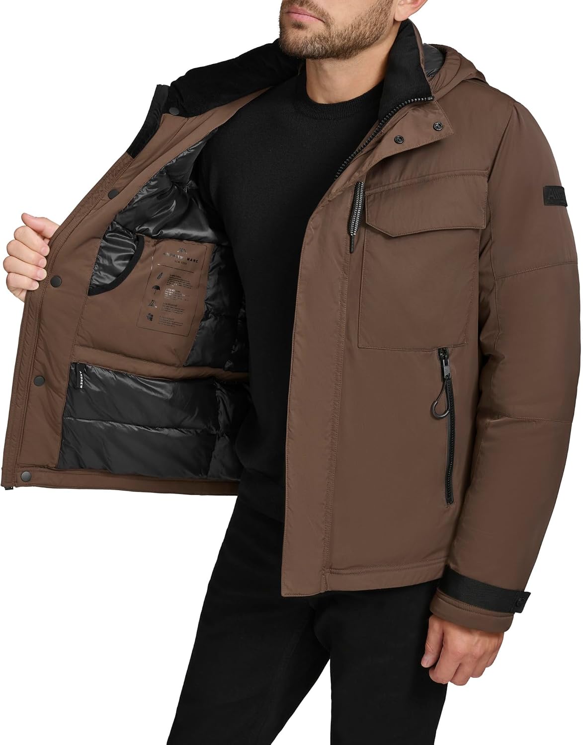 Andrew Marc Men's Hooded Utility Jacket