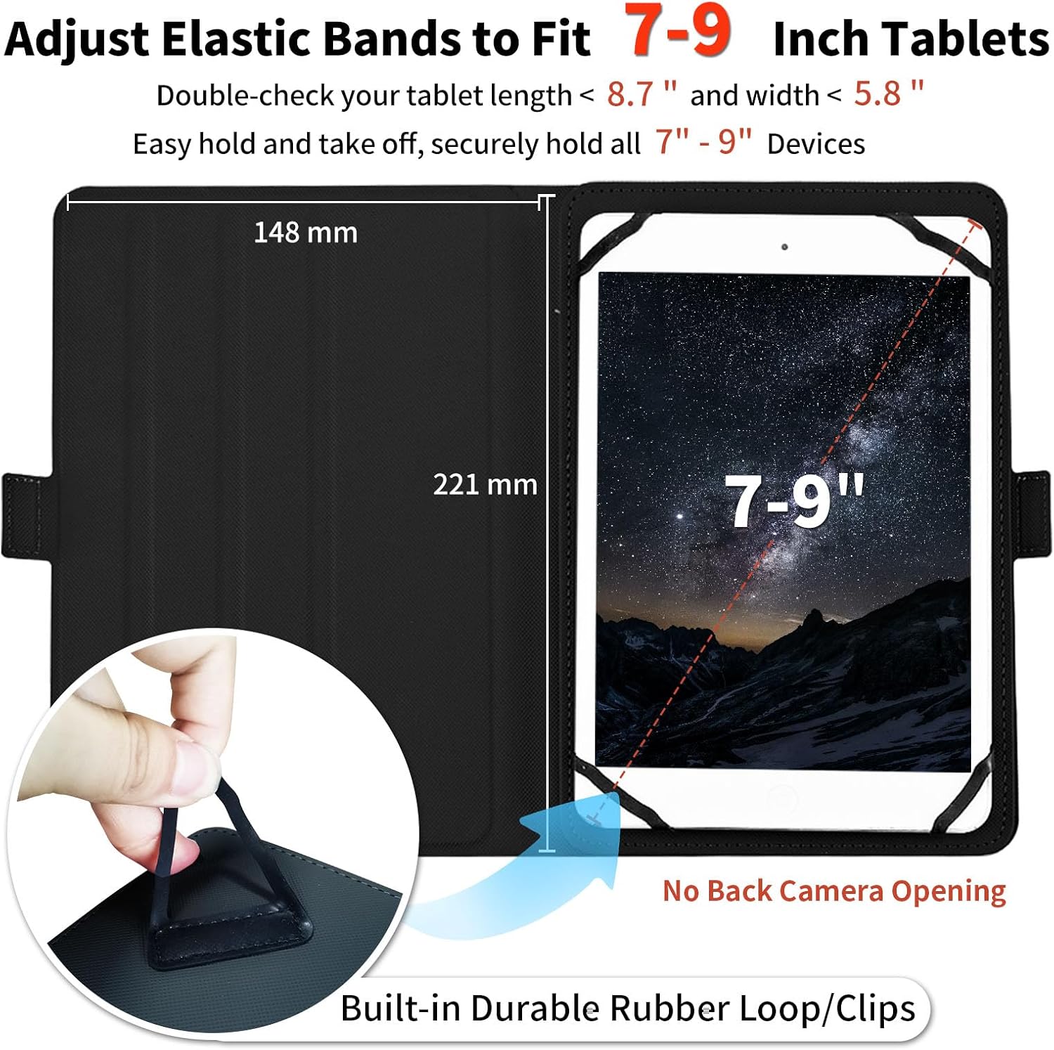 Universal Android Tablet Case 360 Rotating Leather Stand Folio Cover for Fire HD 8/Galaxy Tab A/E/4/S2 7-9 Inch Tablet, Colorful Paw Print image 2