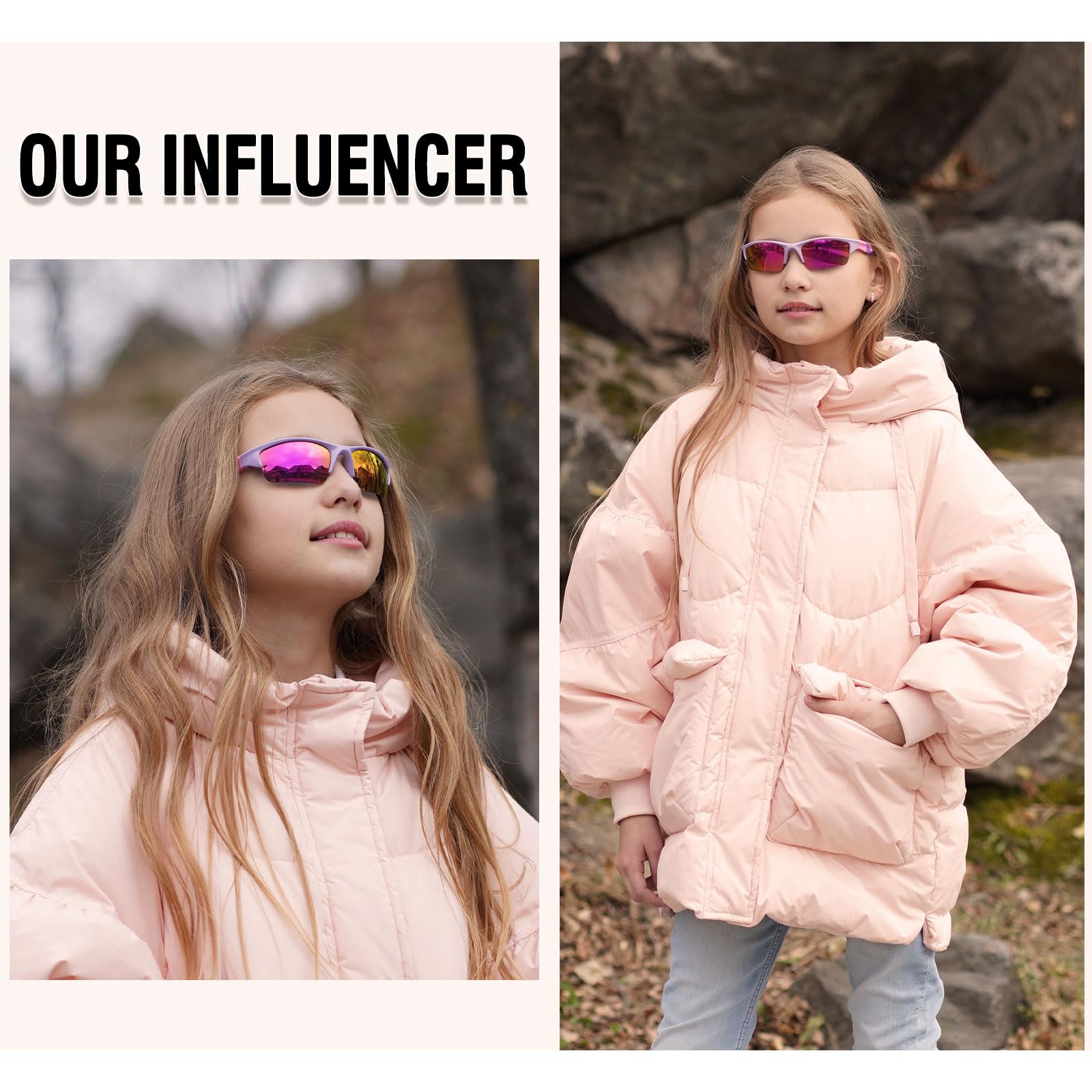 DUCO Toddler Kids Sunglasses for Boys Girls Sport Baseball Polarized Sunglasses for Age 4-7 Small to Medium K014