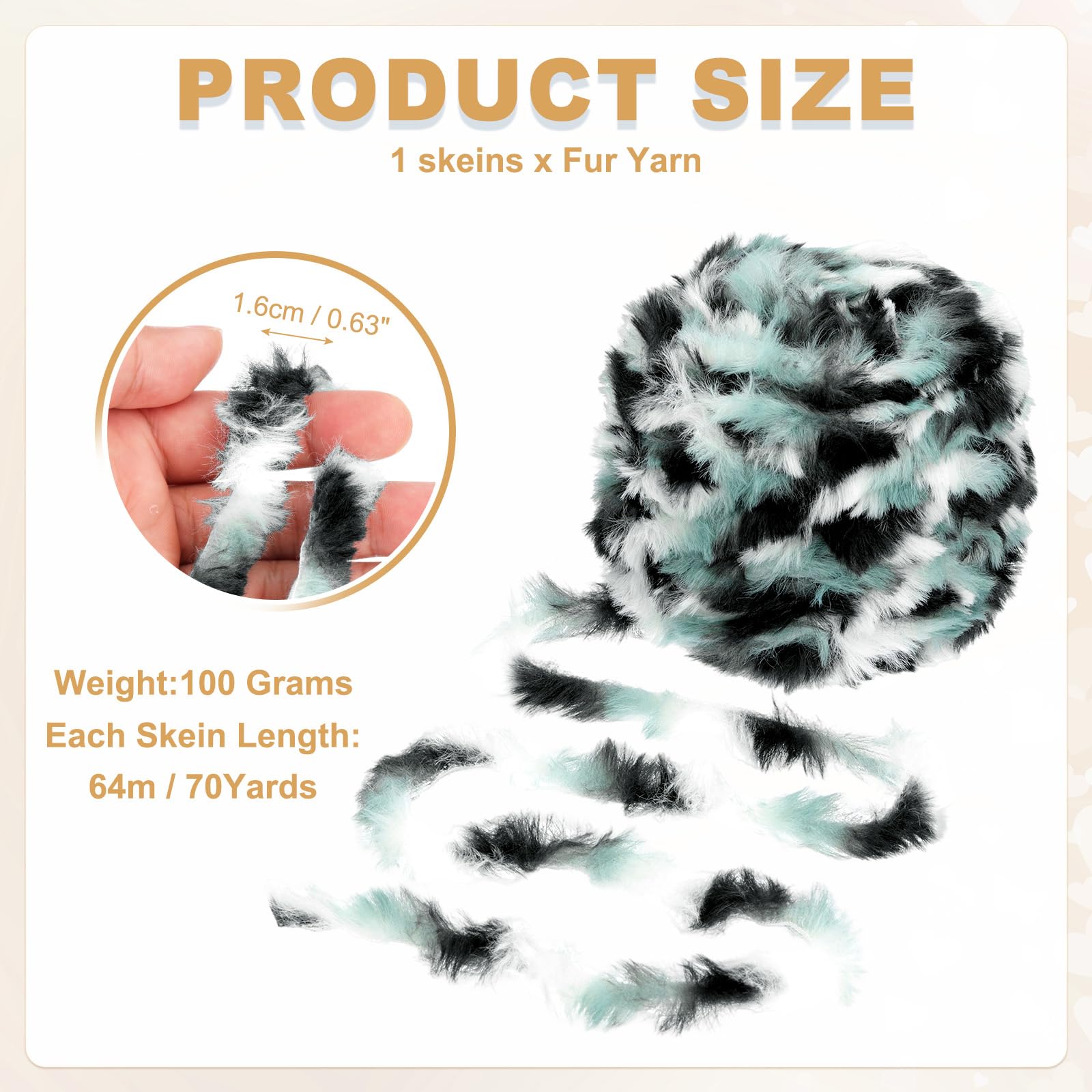 PATIKIL 70 Yards Fur Yarn - Image 2