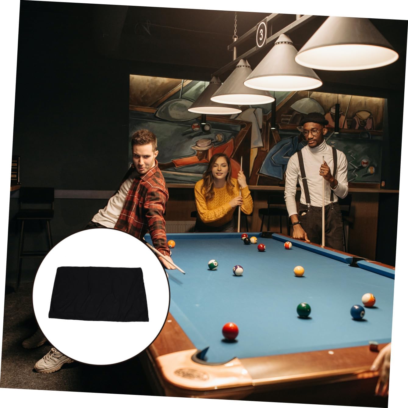 Toyvian Billiard Table Dust Cover Full Waterproof from Snooker Billiard Table Replacement Pool Outdoor Furniture Cover Billiard Table Cover Practical Table Cover Oxford Cloth Black