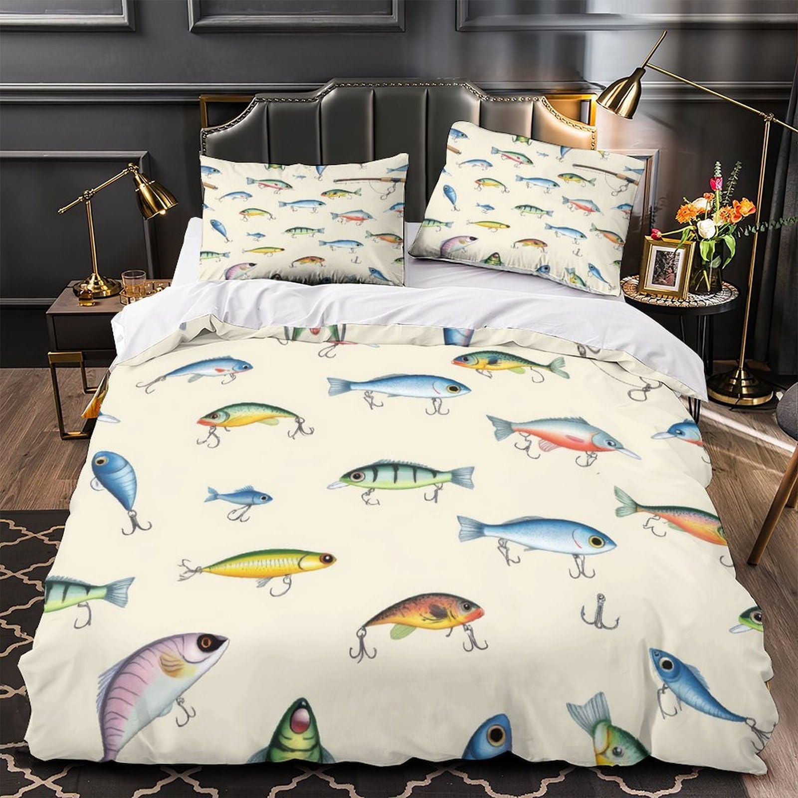 Housse de couette microfibre Famille Fox effet super douce et finitions premium