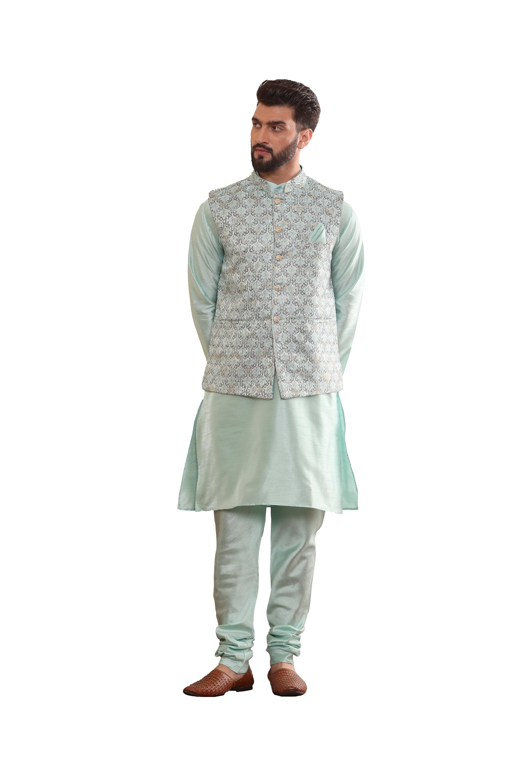 blyx Kurta with Churidar & Nehru Jacket Set-picture-44