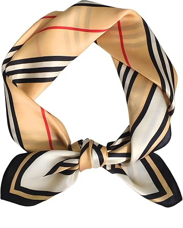 100% Mulberry Silk Scarf for Women Hair Lightweight Square Neckerchief Wrap For Head Scarves 21