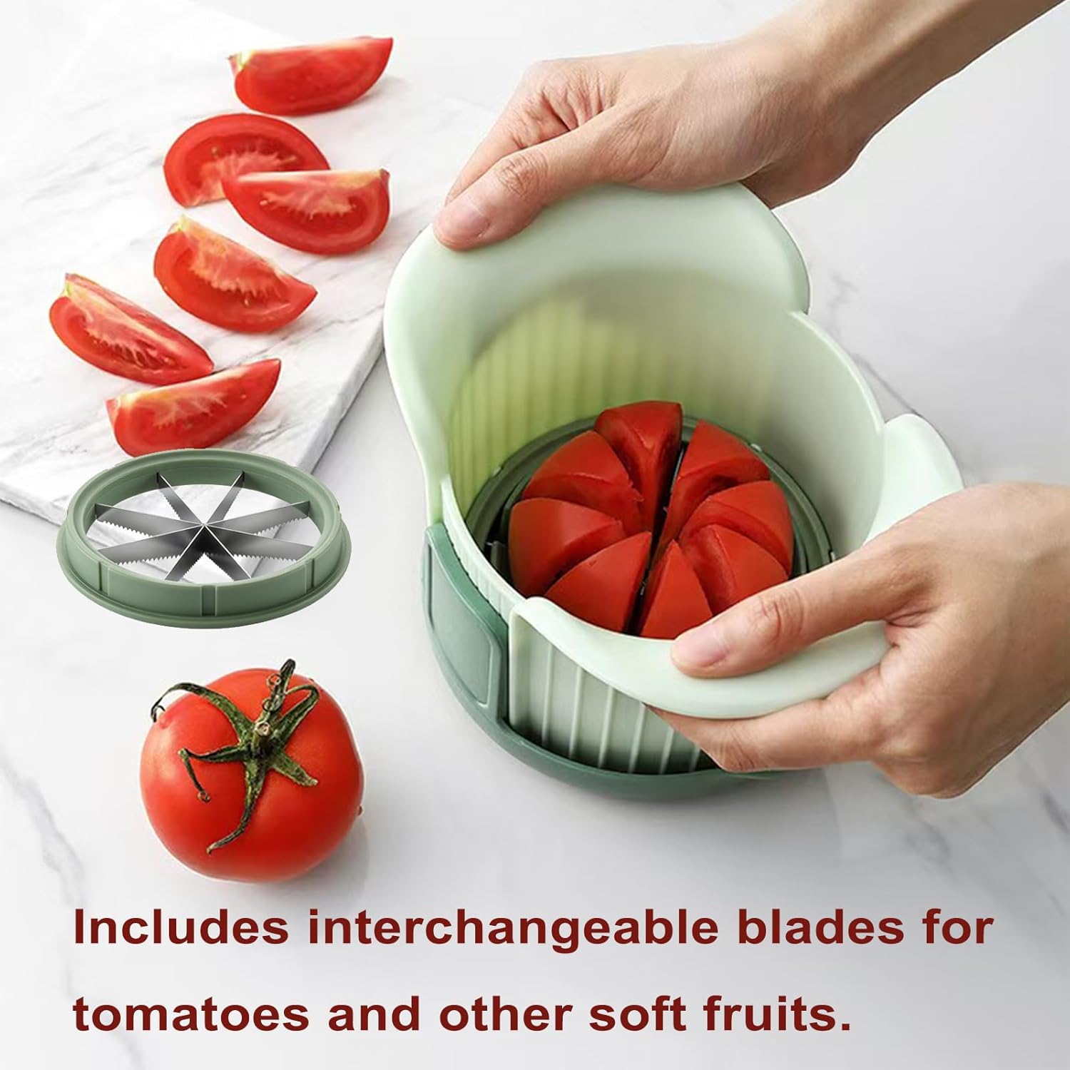 Apple Slicer with Stand – 8 Slice Heavy Duty Apple Cutter & Corer, Sharp Stainless Steel Blades, Dishwasher Safe Kitchen Tool for Large Apples (Up to 3.8 IN)