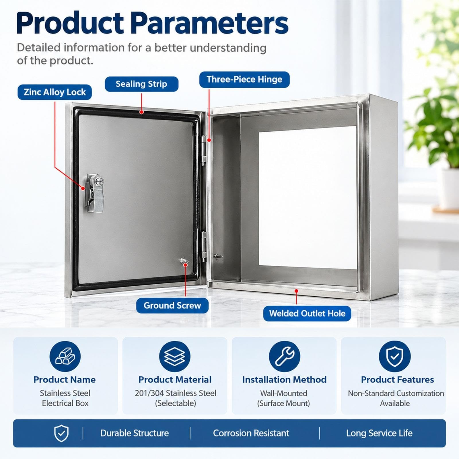 Quadro Elettrico Commerciale A Parete, Quadro Elettrico In Acciaio Inox