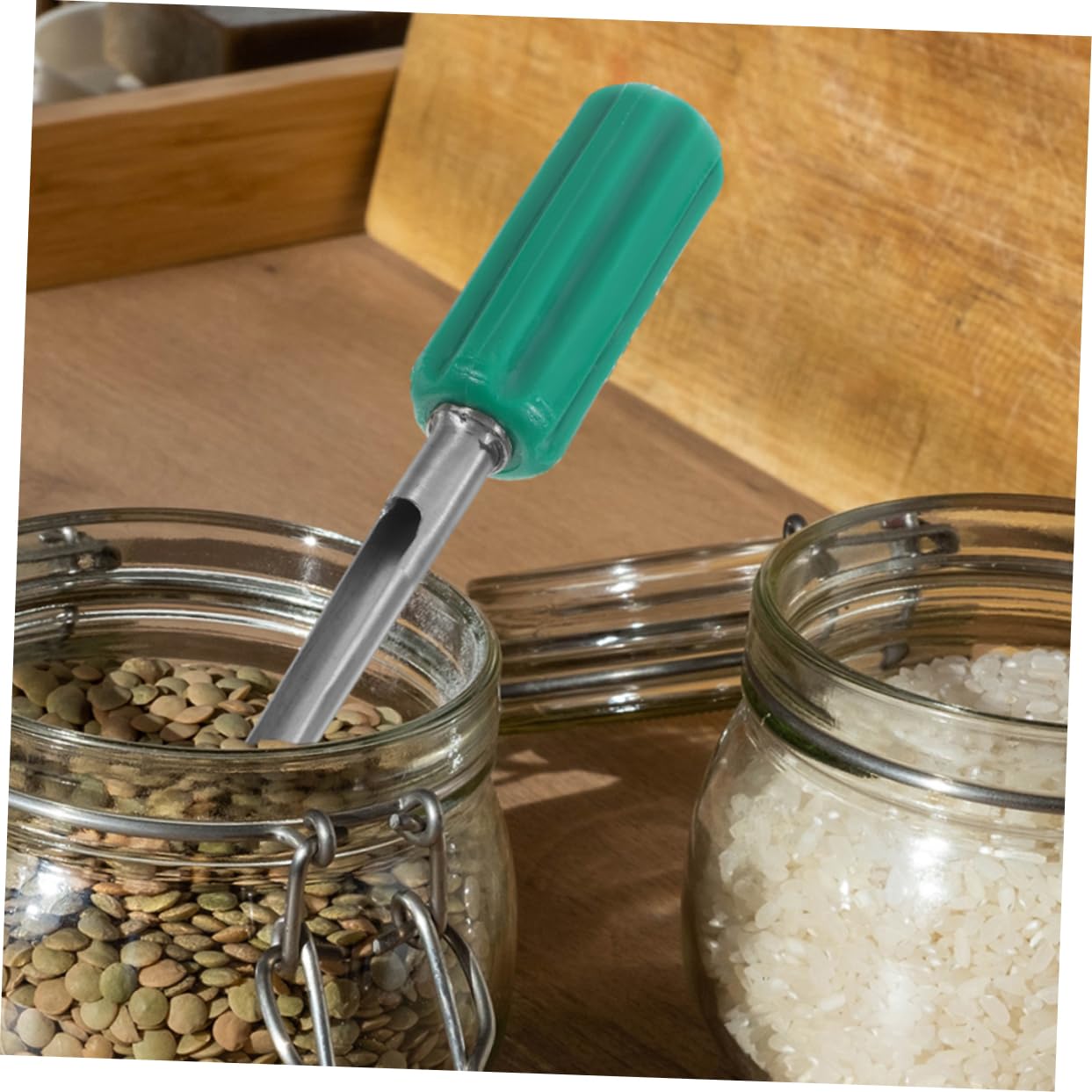 TOYANDONA Muestreador de Granos Reutilizable 2 Piezas, Sonda de Muestreo de Acero Inoxidable Mango Plástico, 25 Cm, para Polvo, Semillas y Experimentos Agrícolas en Laboratorio y Granja