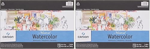 Canson Artist Series papel para acuarelas, 5.5 x 8.5 pulgadas, borde anillado.