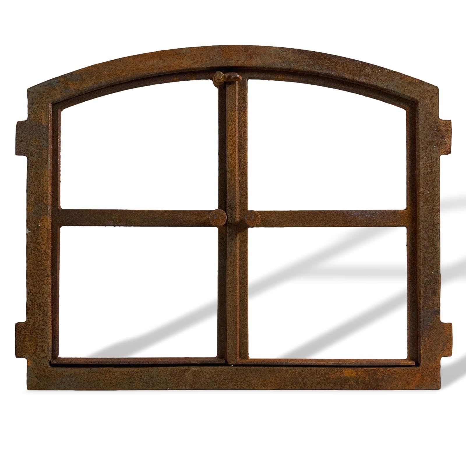 aubaho Stallfenster Eisenfenster zum Öffnen Scheunenfenster Rost Eisen 58cm Antik-Stil