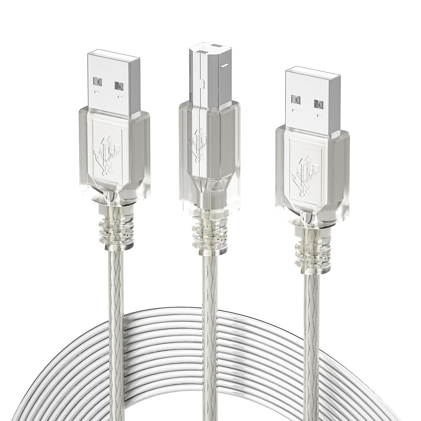 FIBBR HiFi USB-Audiokabel 3M, AOC USB A-B Glasfaserkabel für Musikliebhaber, HiFi-Decoder, Externe Soundkarten, Aktiven Audio, USB-Audiogeräte Decoder DAC Anschlusskabel
