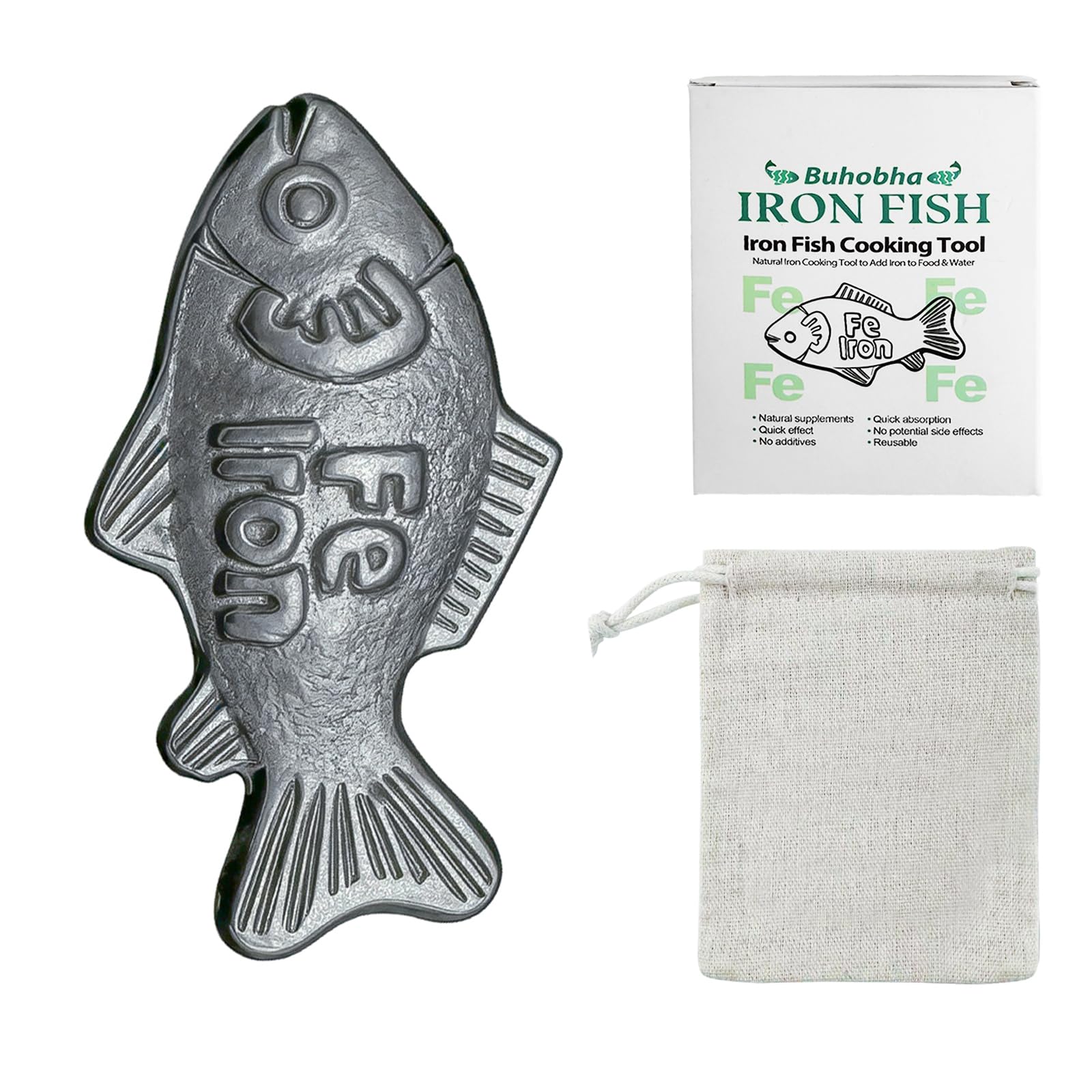 Iron Fish Cooking Tool Black 1Pack