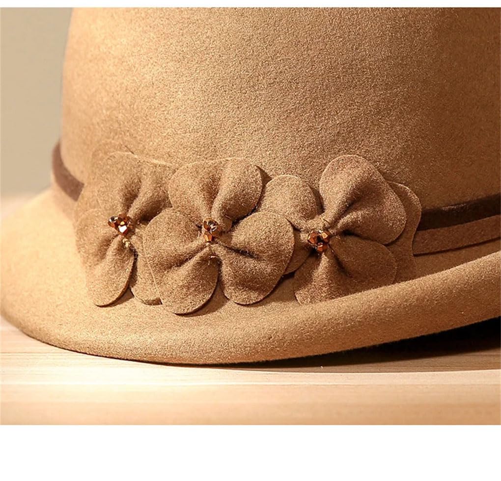 SaoBiiu Lady Feltro Fedora Madre Inverno Lana Cappello Donna Festa Formale Cloche Cappelli
