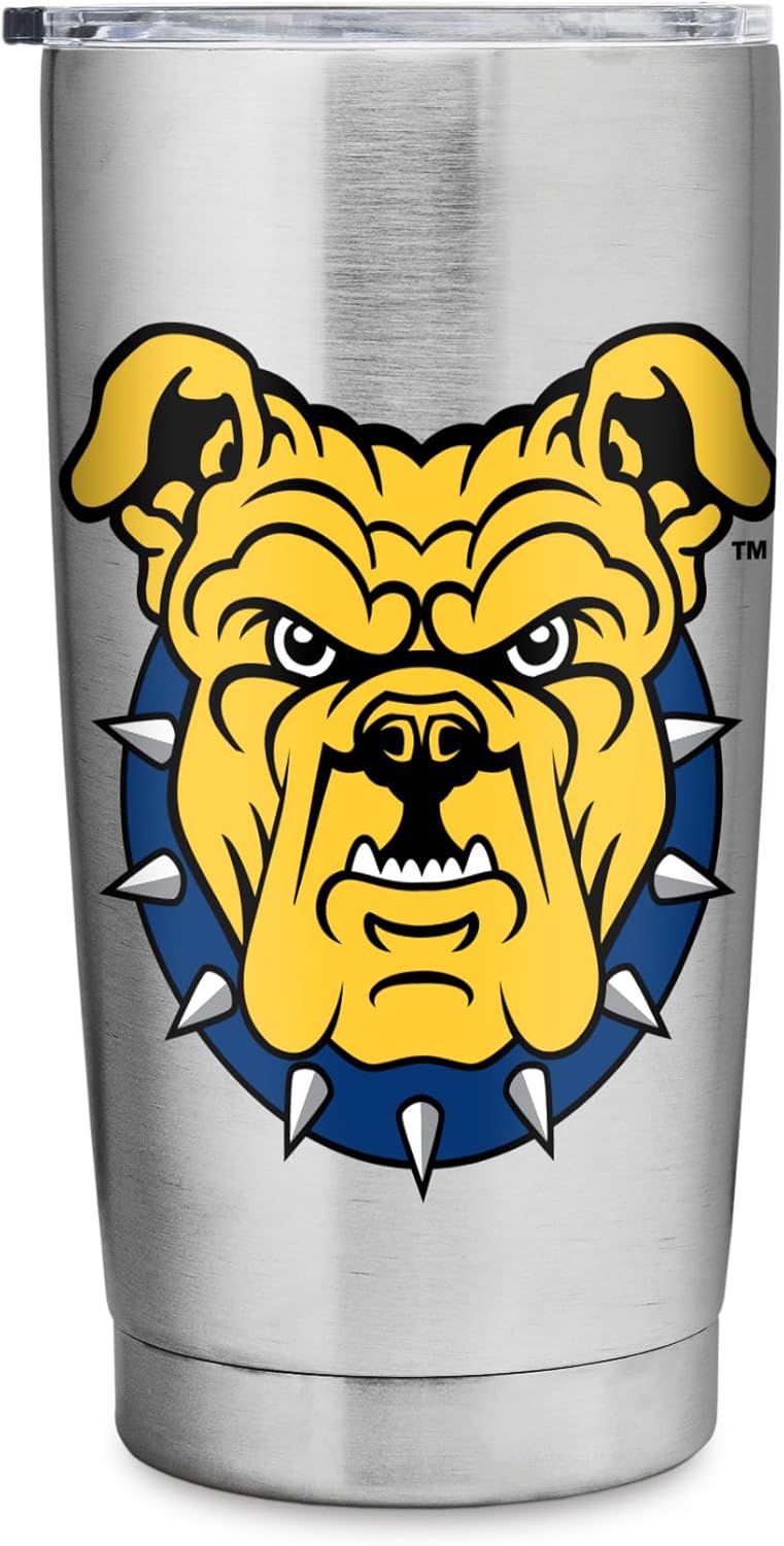 Rico Industries NCAA North Carolina A&T Aggies 20oz Stainless Steel Tumbler with Lid - Great For Coffee, Tea, Water or Cocktails