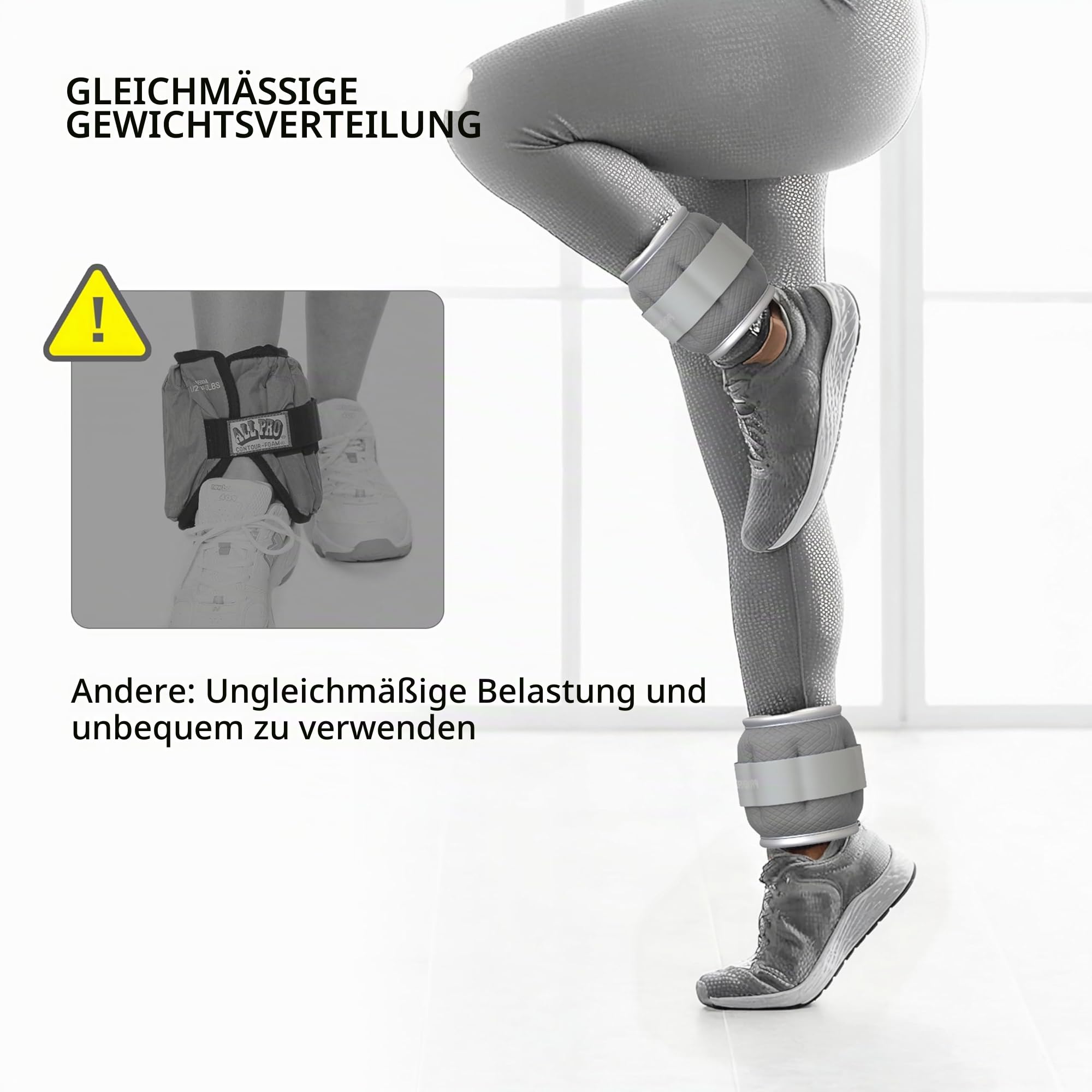 PROIRON Gewichtsmanschetten Fuß, Armgewichte Handgelenkgewichte Set (1 Paar) 0,5kg bis 2kg, Handgewichte, Fußgewichte und Fußgelenkgewichte für Fitness, Bewegung, Laufen, Joggen, Gymnastik