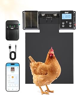 Ortis Solar Powered WiFi Automatic Chicken Coop Door, Astronomical Control