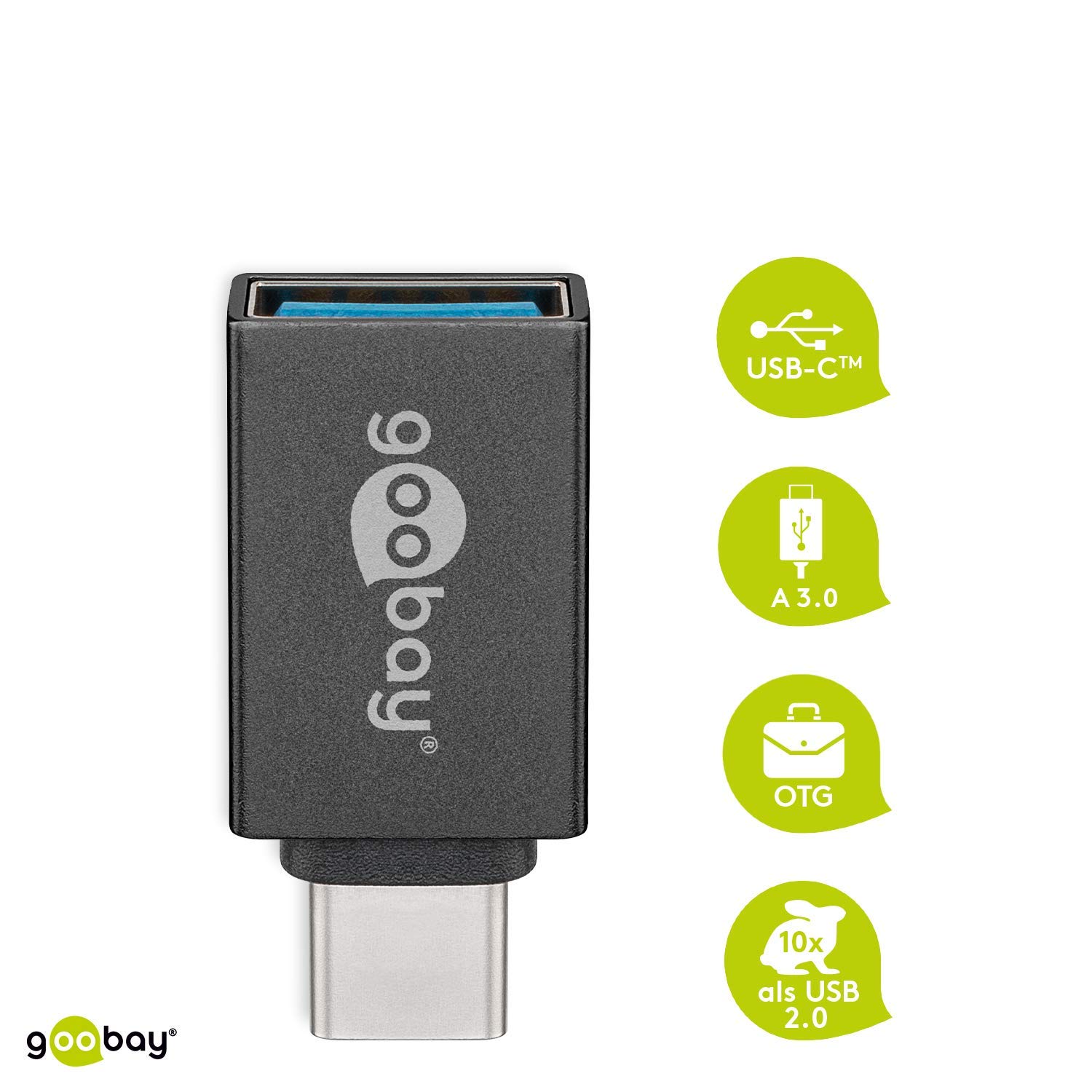 Goobay USB-C Auf USB-A Adapter – Super Speed Für MacBook & Co.