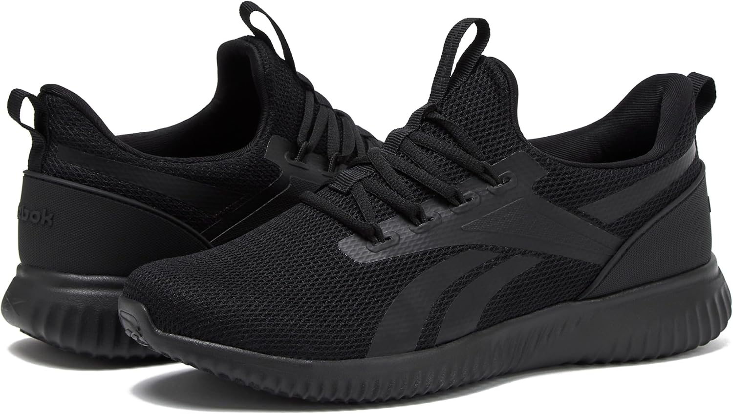 Reebok Karman Flow Slip On Mens Shoes, Athletic Walking Sneakers for Men - Black, White or Grey