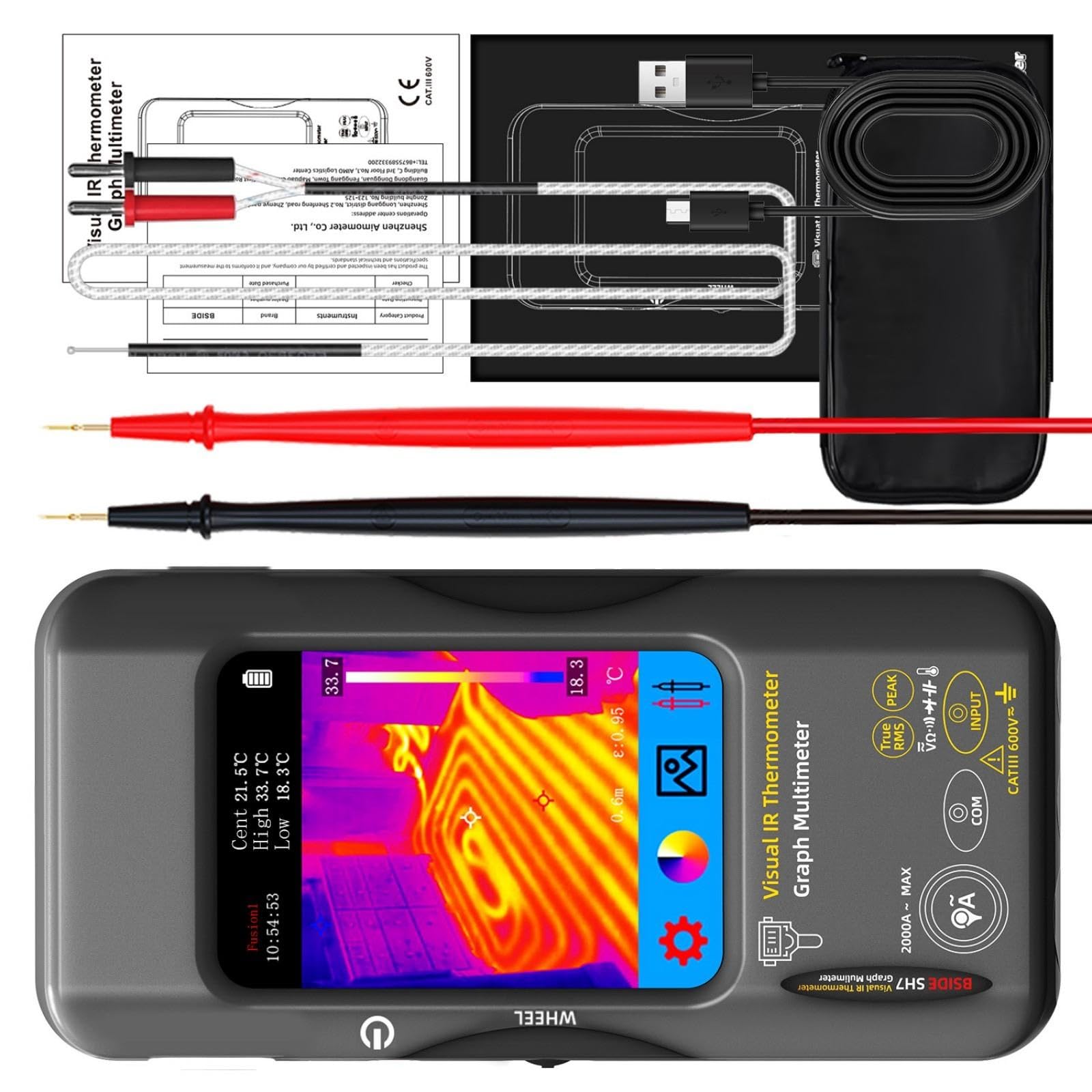 Cazstyk A Imaging Multimeter Precisions Thermal Tool With 20°C To 550°C Detections Nd On Site Dat Thermal Camer Water Leak Detections