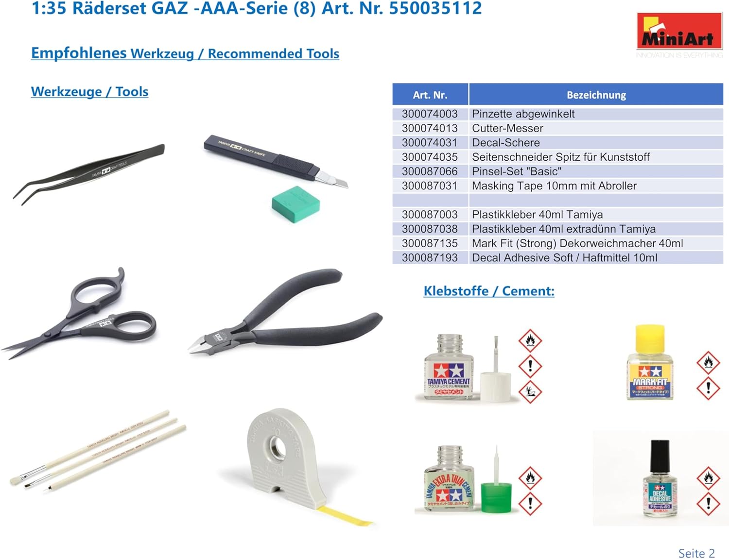 Mini Art Plastics Gaz-AAA Family Wheels Set
