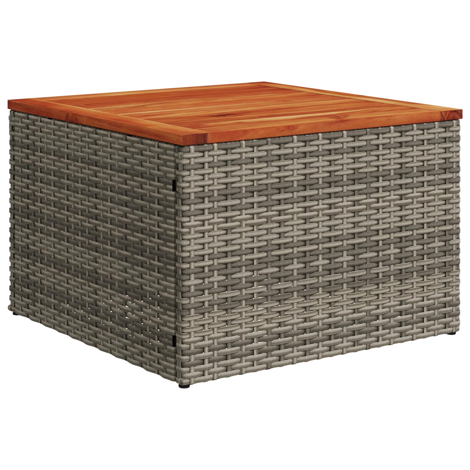 Juego de 6 sofás de jardín con cojín gris ratán acacia muebles de exterior acogedor sofá de jardín modular sofá de jardín